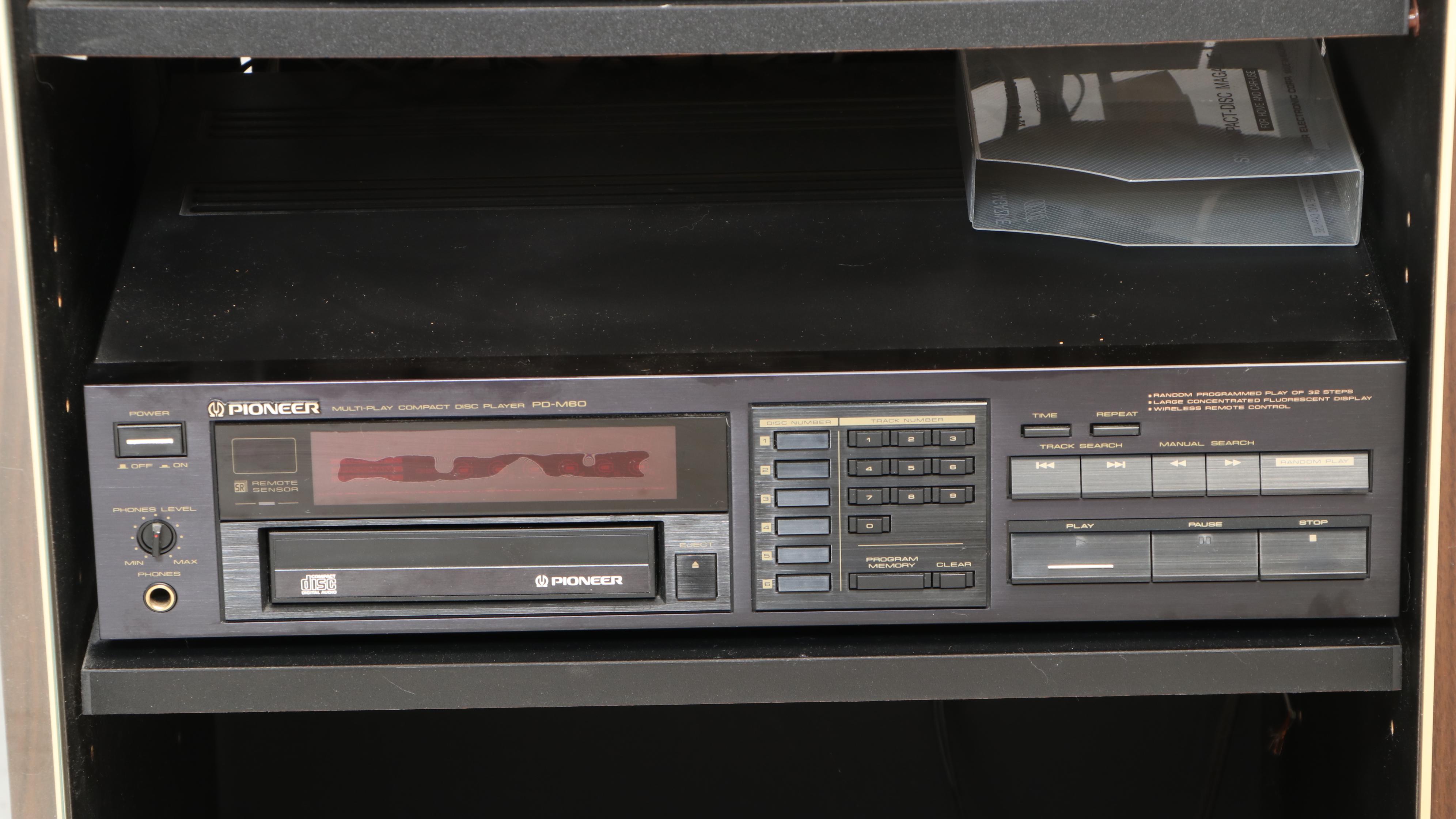 Pioneer Stereo Sound System with Disk Player, Turntable, and Floor Speakers