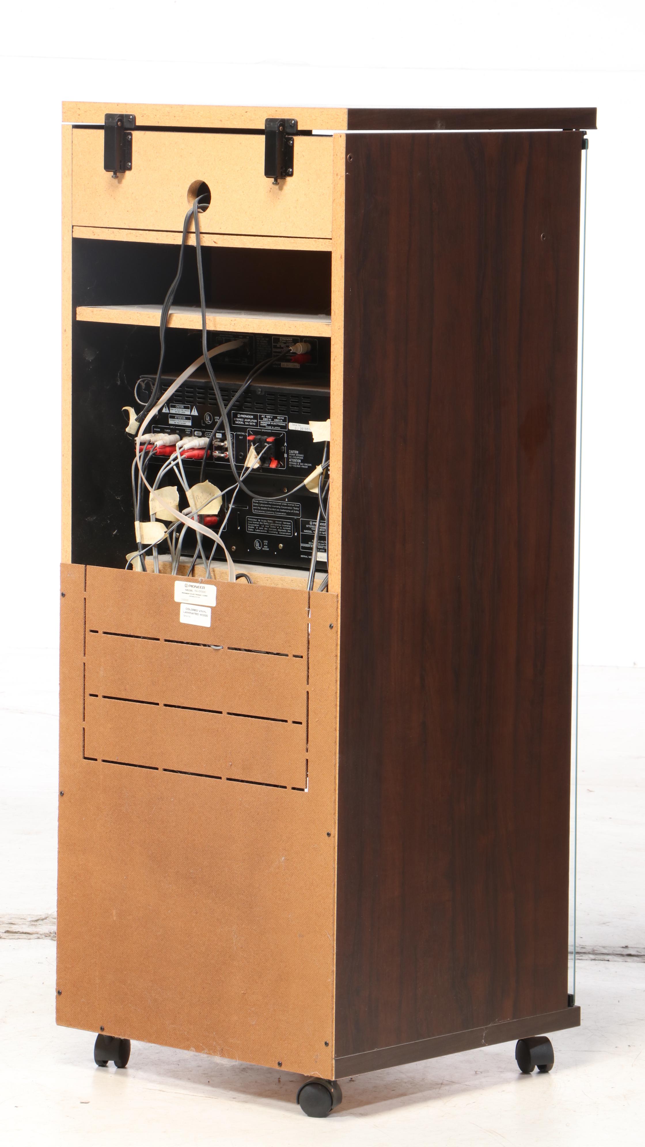 Pioneer Stereo Sound System with Disk Player, Turntable, and Floor Speakers