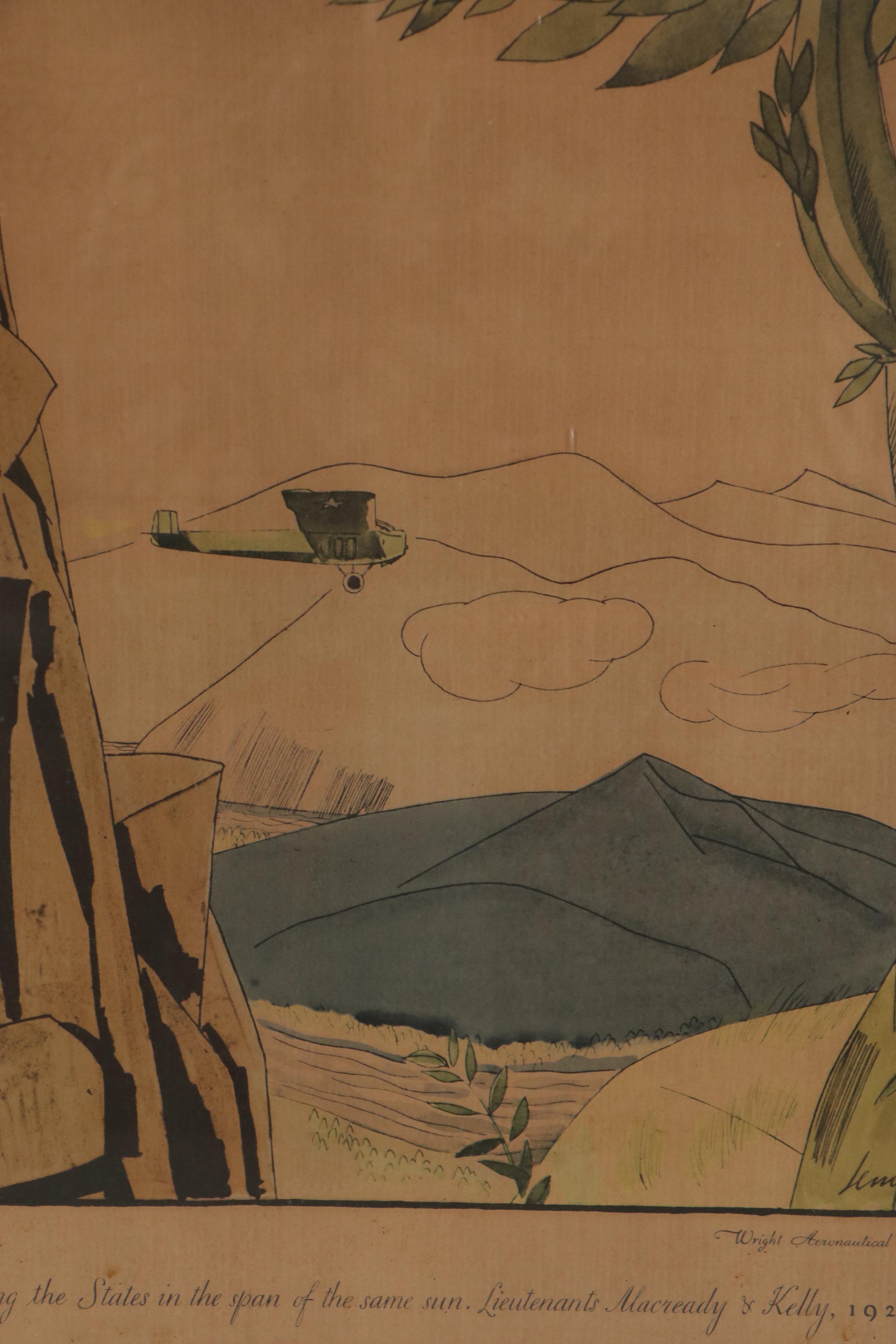 Color Halftones after Frank Lemon of Air Exploits, 1928