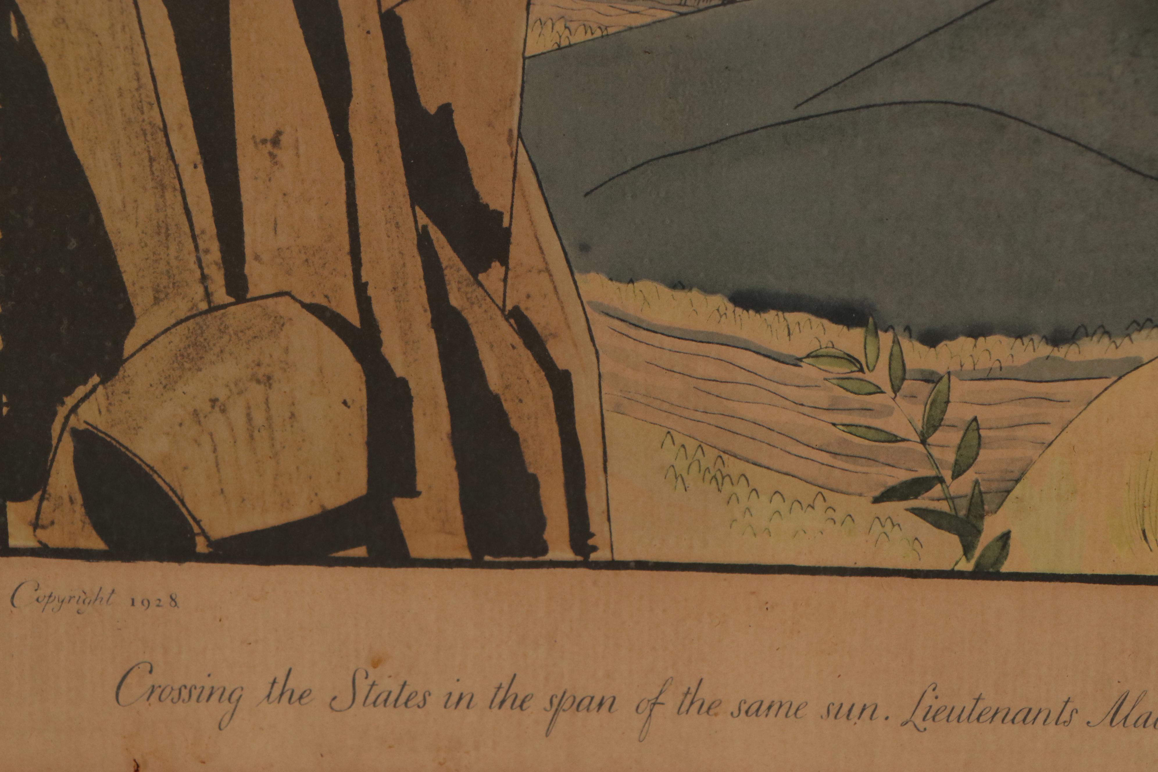 Color Halftones after Frank Lemon of Air Exploits, 1928