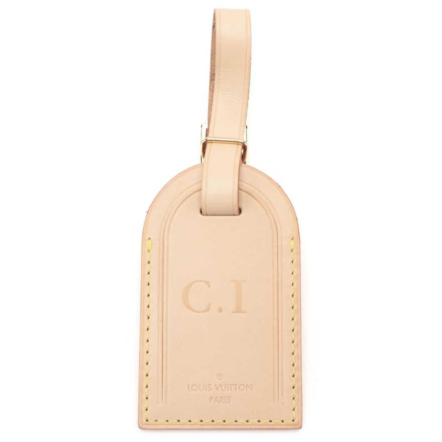 Louis Vuitton Monogrammed Luggage Tag in Vachetta Leather
