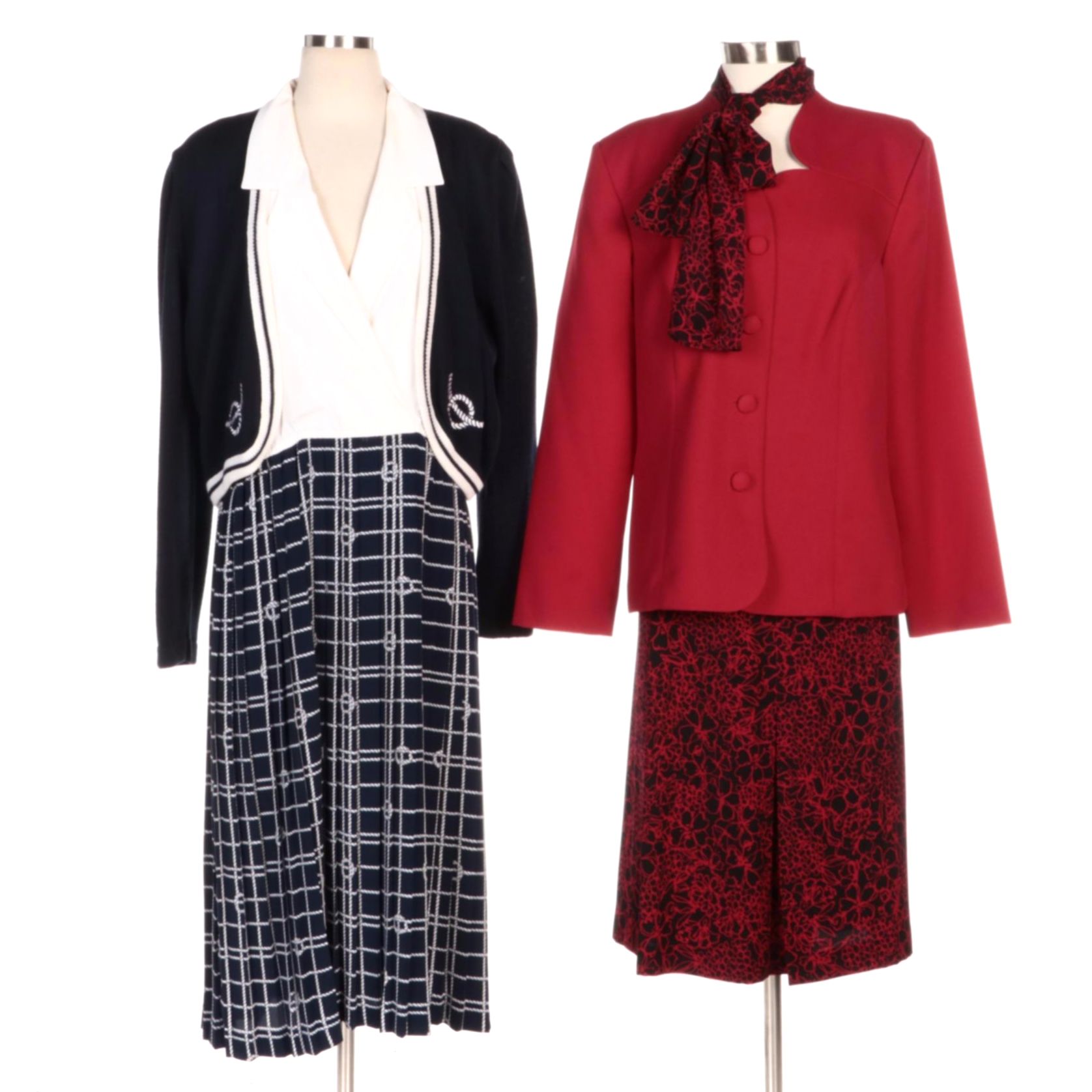 Leslie Fay Collections Nautical Dress Set with Leslie Fay Skirt Suit