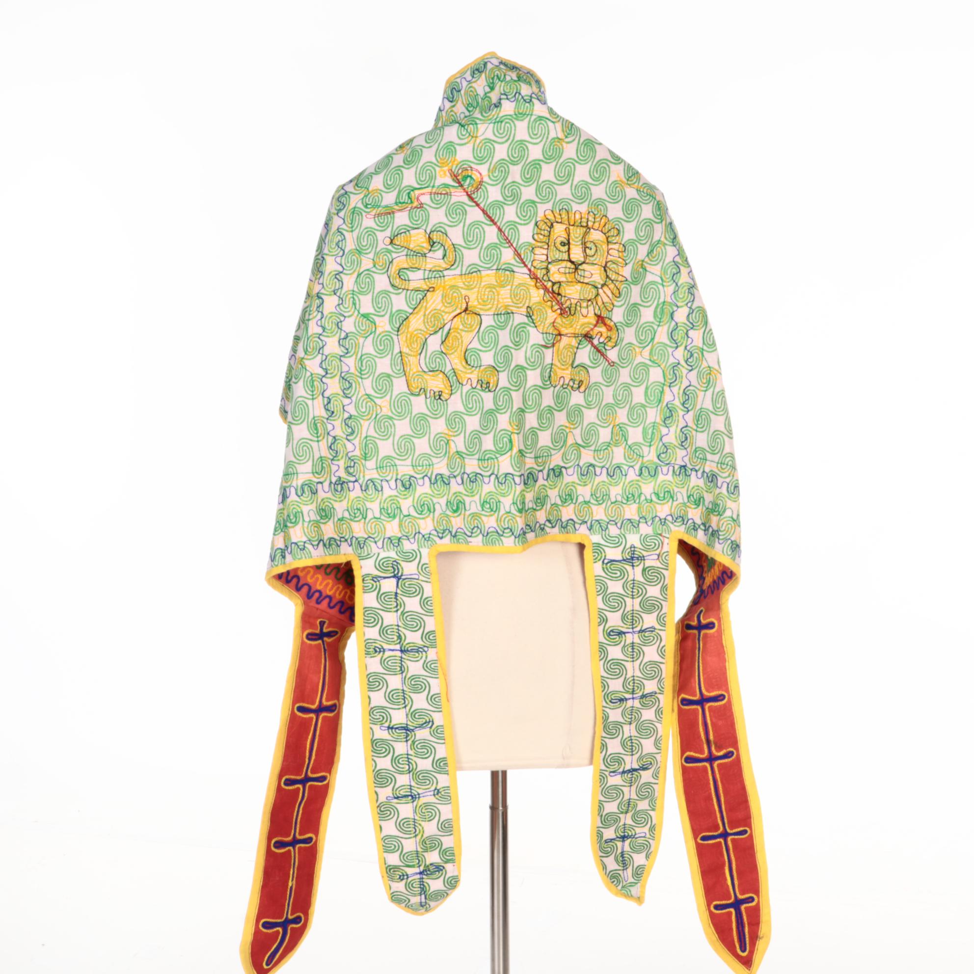 Ethiopian Lion of Judah Hand Embroidered Cloak