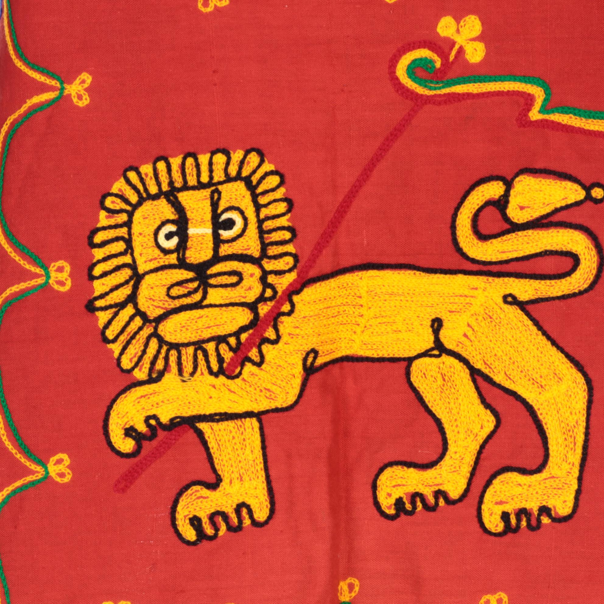 Ethiopian Lion of Judah Hand Embroidered Cloak