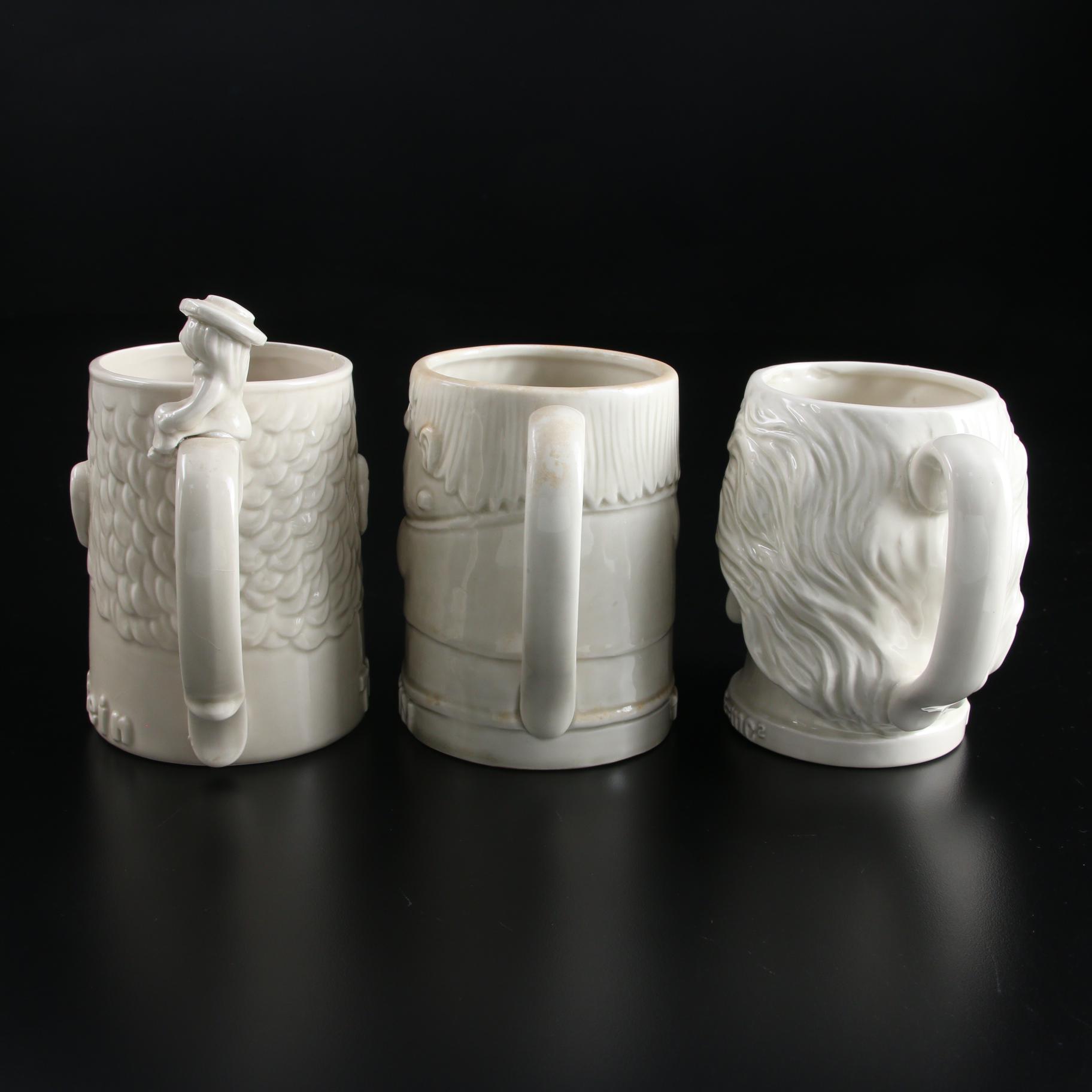 Fitz and Floyd "The Gertrude" Stein, "The Einstein" and "The Franken Stein" Mugs