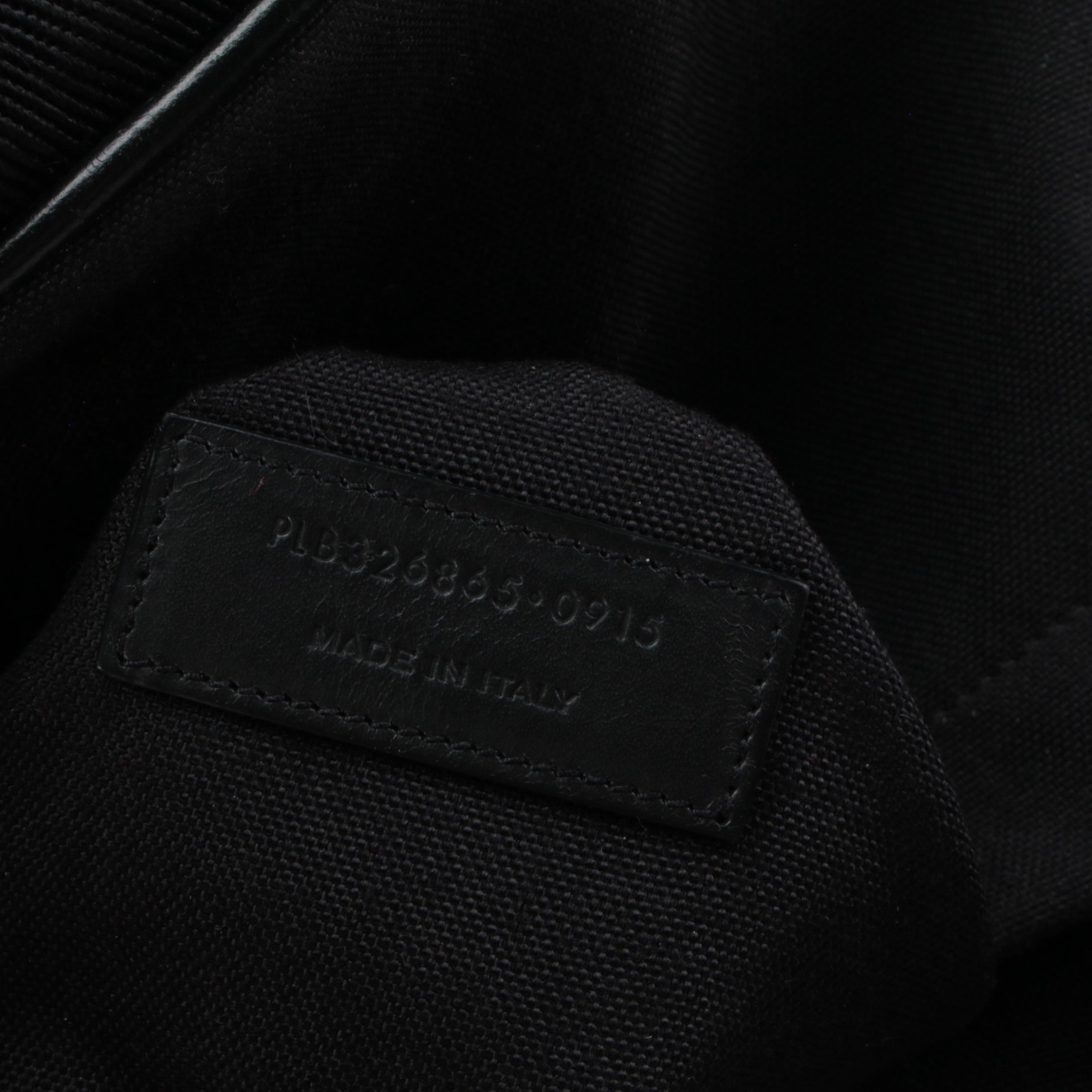 Yves Saint Laurent City Backpack in Black Canvas with Leather Trim