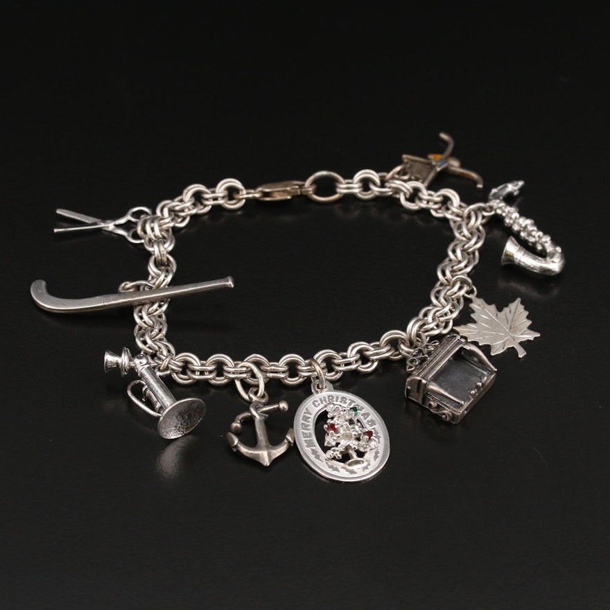 Vintage Sterling Charm Bracelet