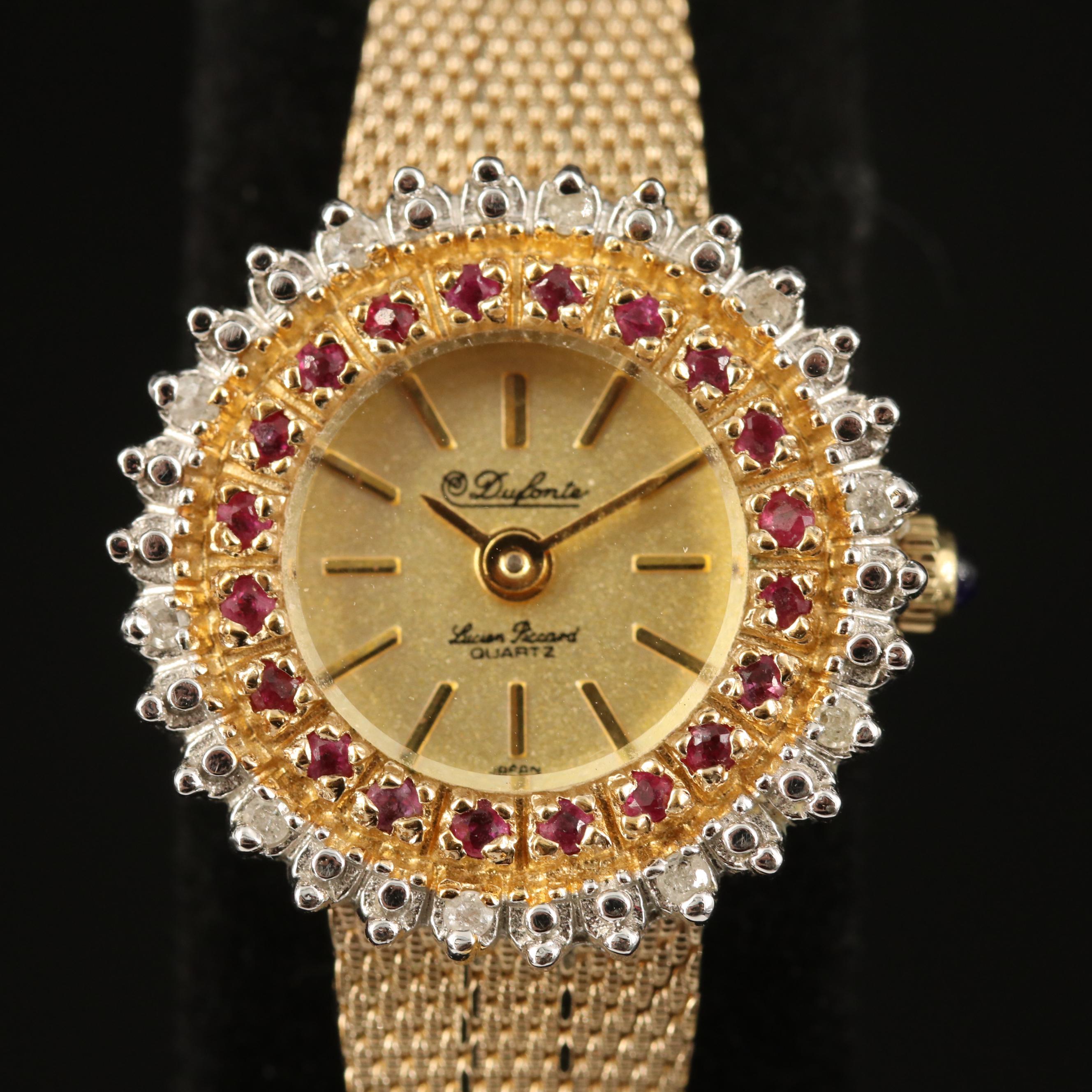 Dufonte Lucien Piccard  Ruby and Diamond Watch