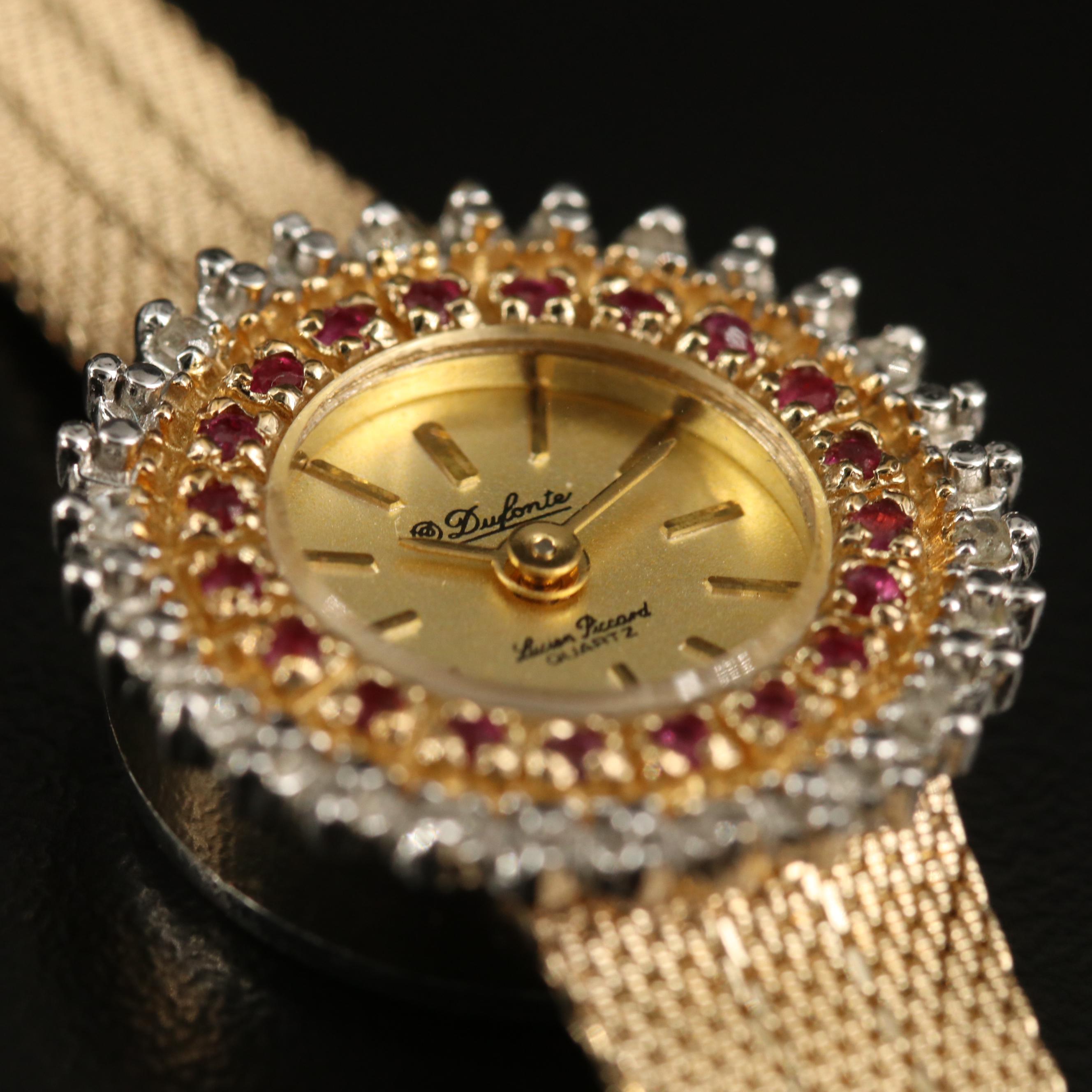 Dufonte Lucien Piccard  Ruby and Diamond Watch