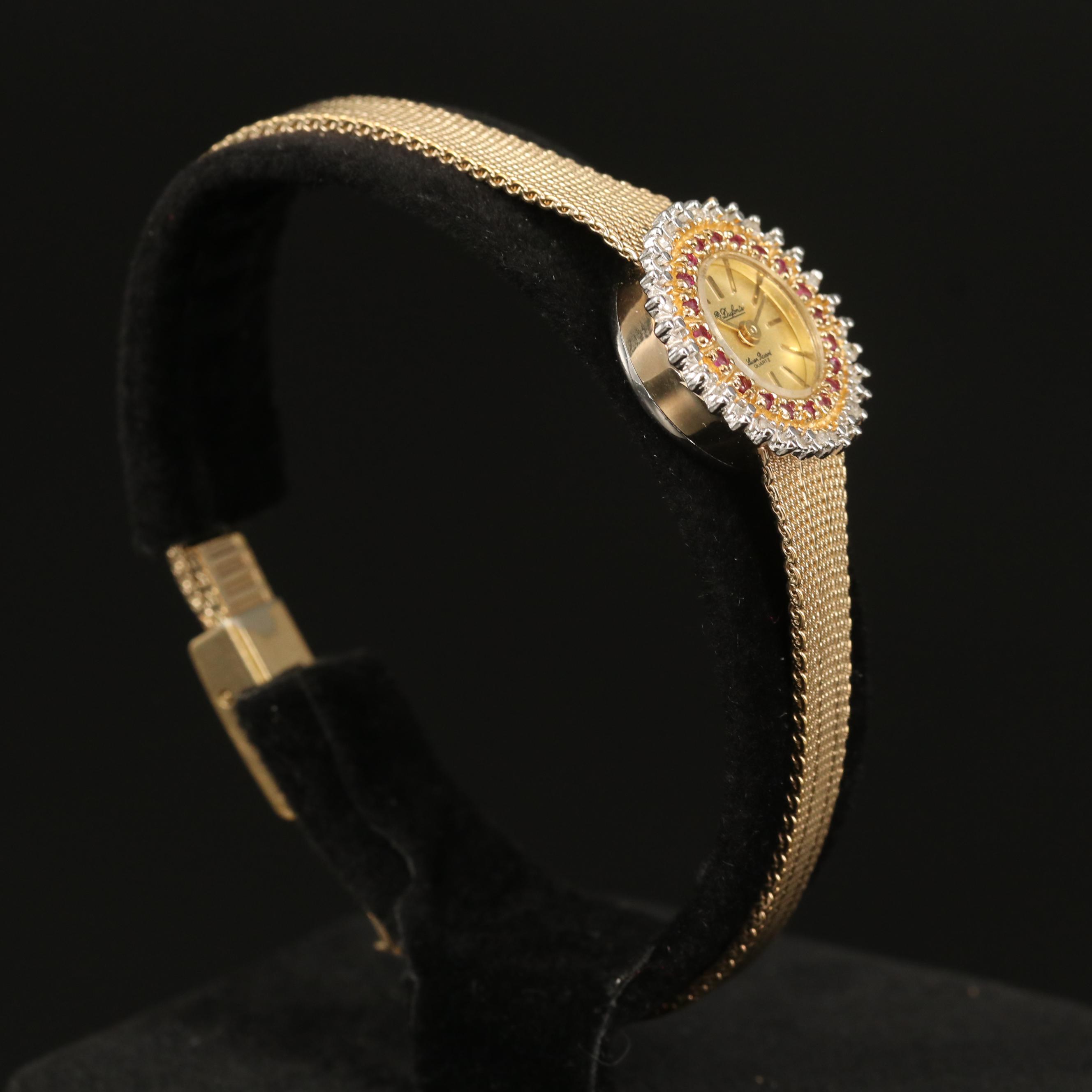 Dufonte Lucien Piccard  Ruby and Diamond Watch