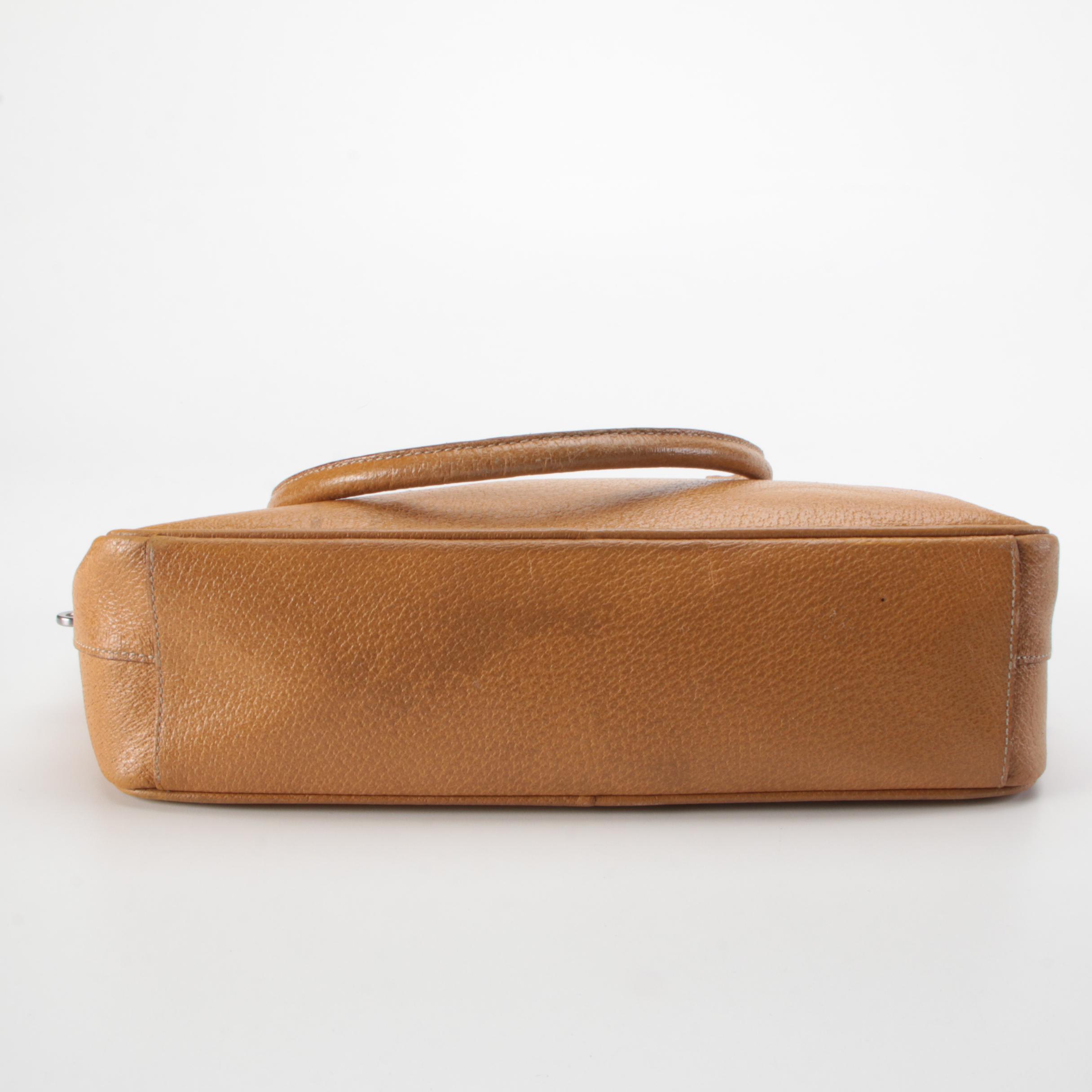 Prada Horizontal Sport Shoulder Bag in Brown Cinghiale Leather