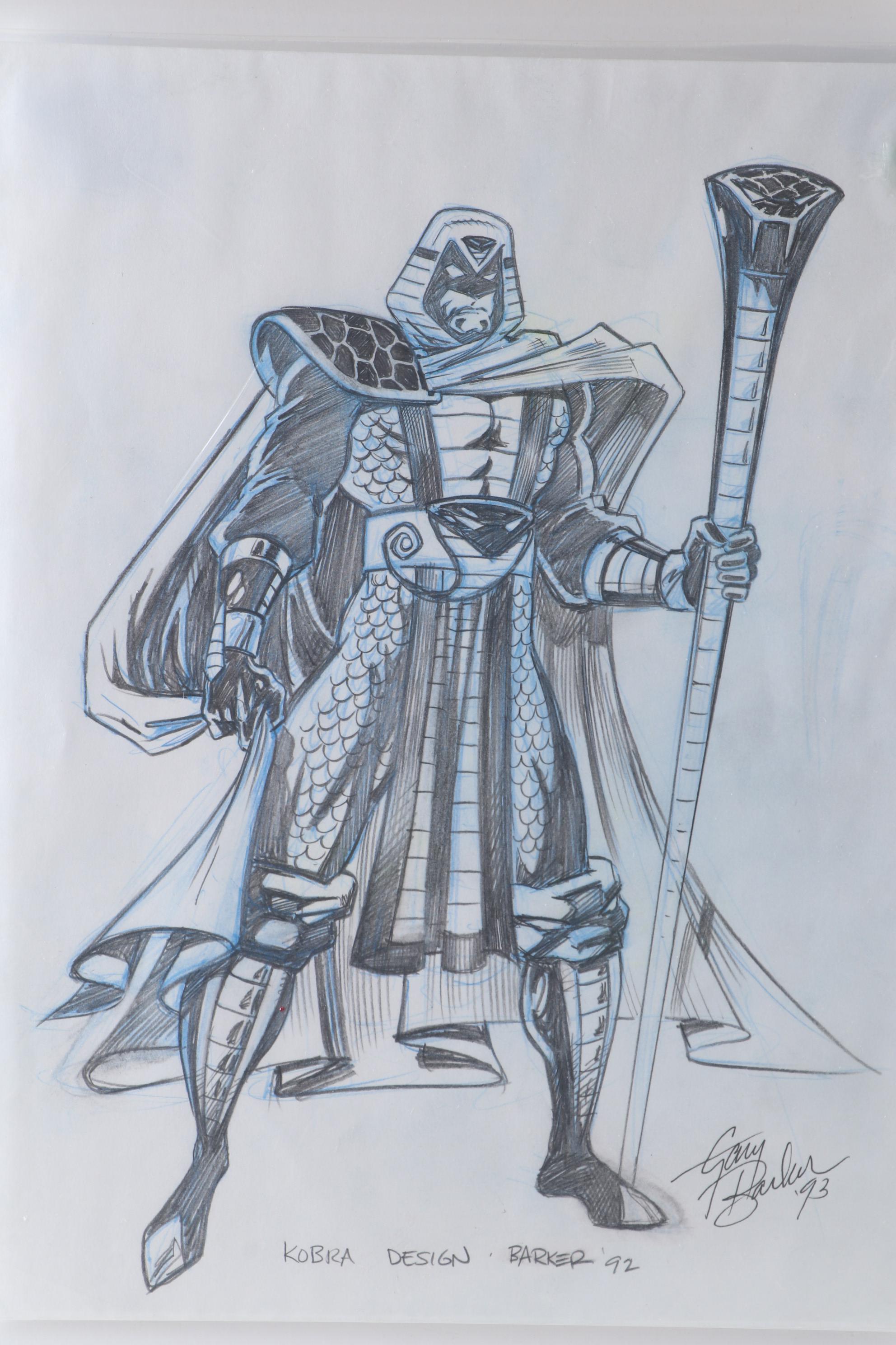 Allen Freemen Limited Edition and Gary Barker Drawings, Sketches, 1990s