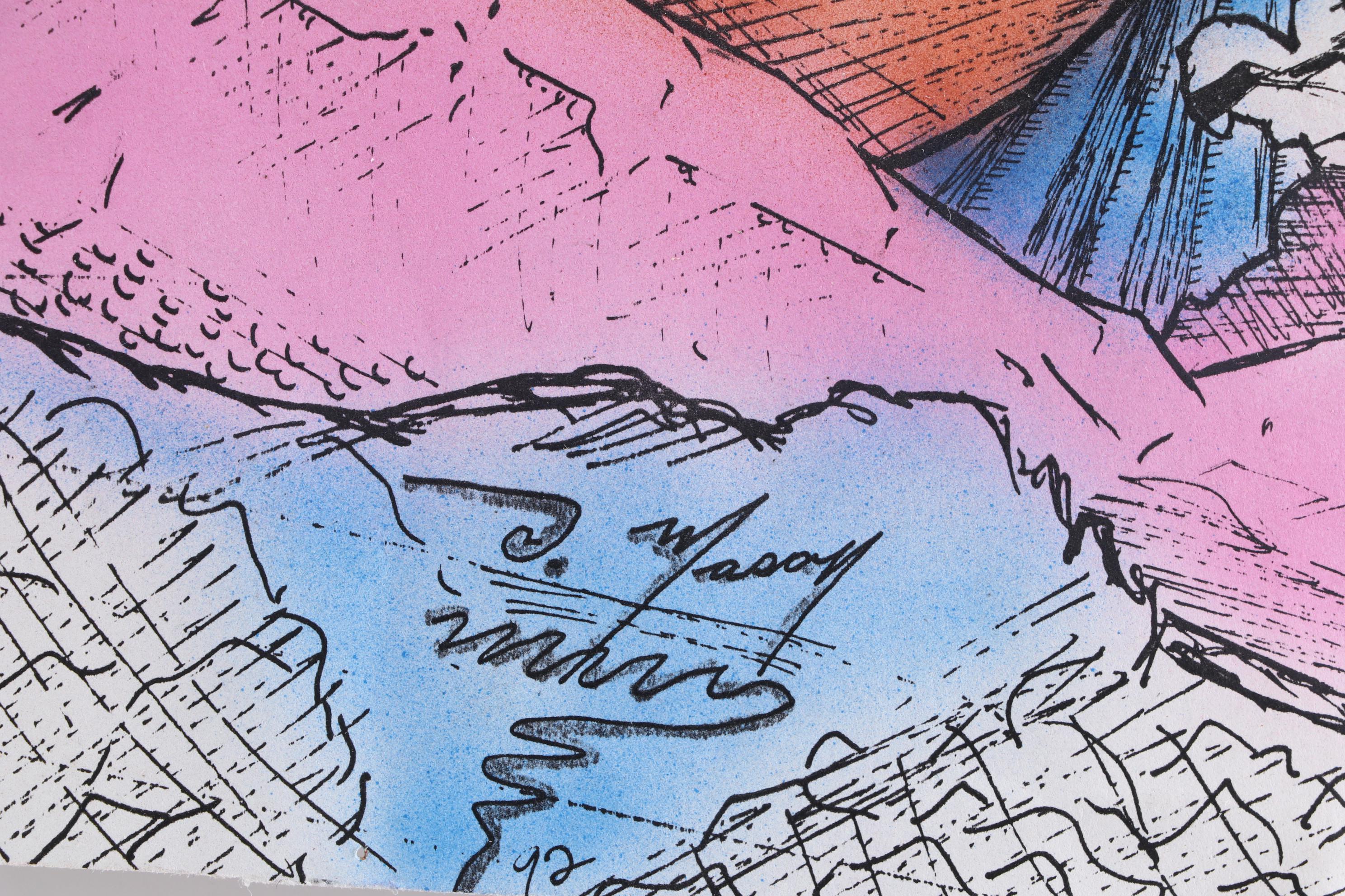 Allen Freemen Limited Edition and Gary Barker Drawings, Sketches, 1990s