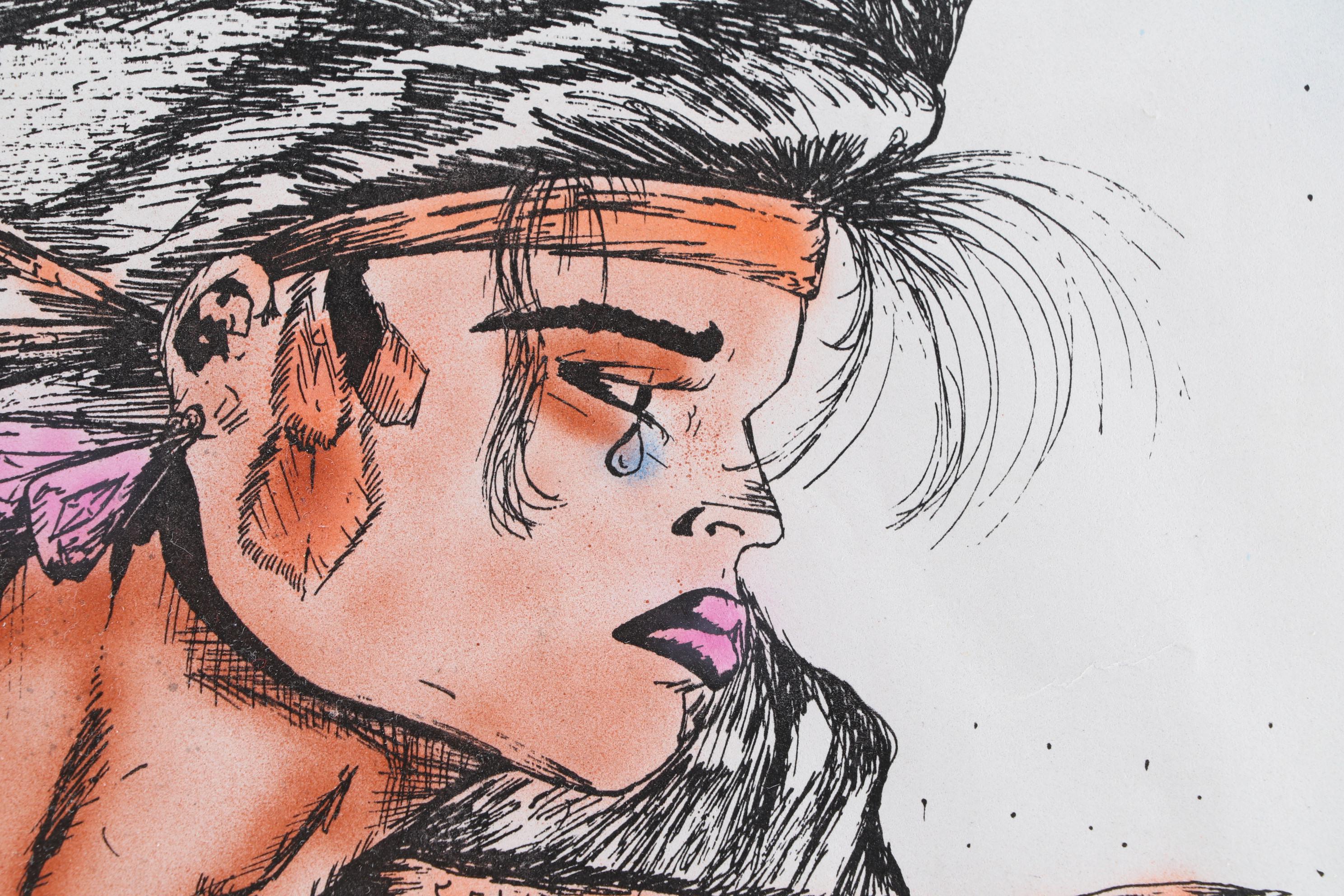 Allen Freemen Limited Edition and Gary Barker Drawings, Sketches, 1990s