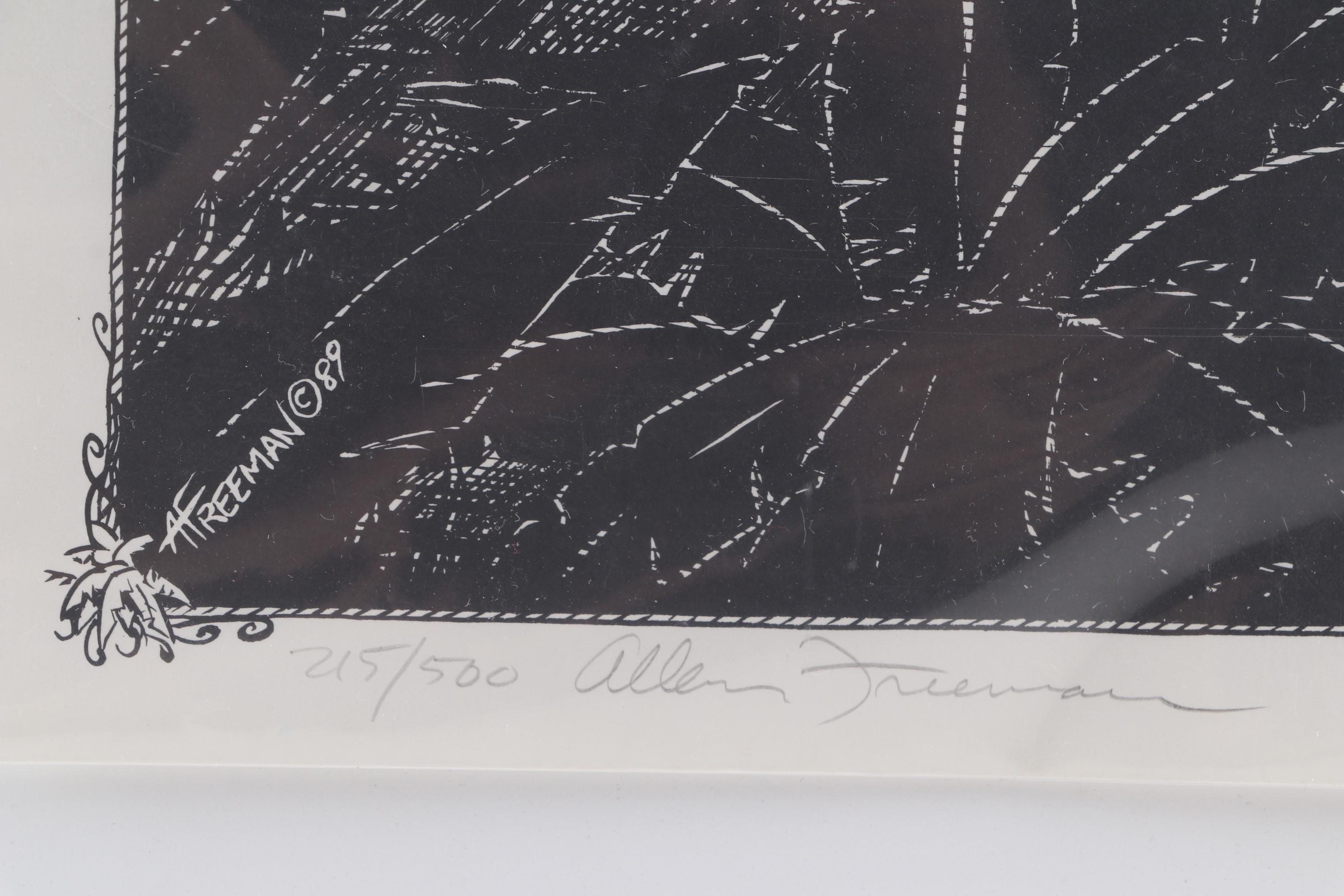 Allen Freemen Limited Edition and Gary Barker Drawings, Sketches, 1990s