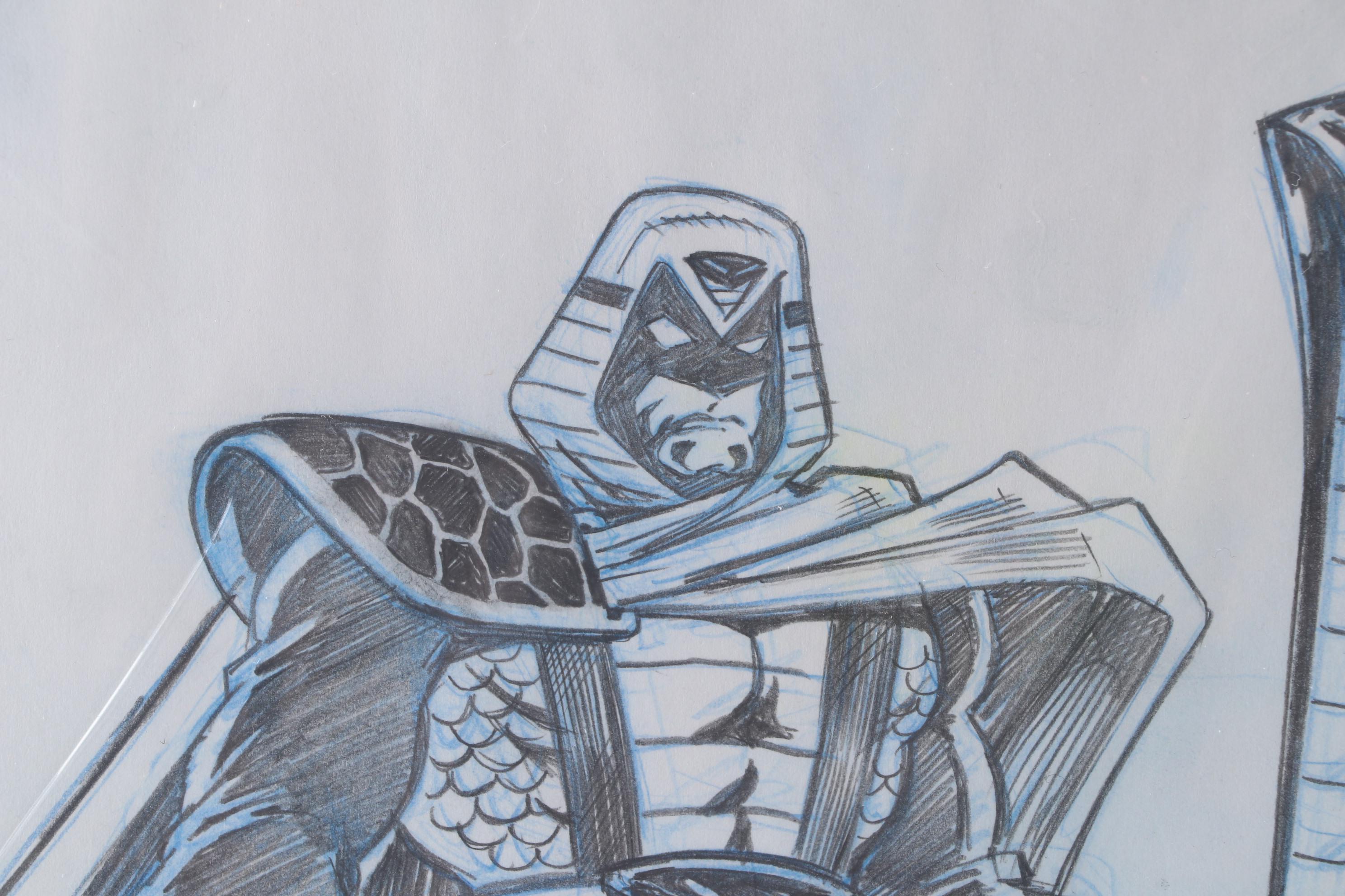 Allen Freemen Limited Edition and Gary Barker Drawings, Sketches, 1990s