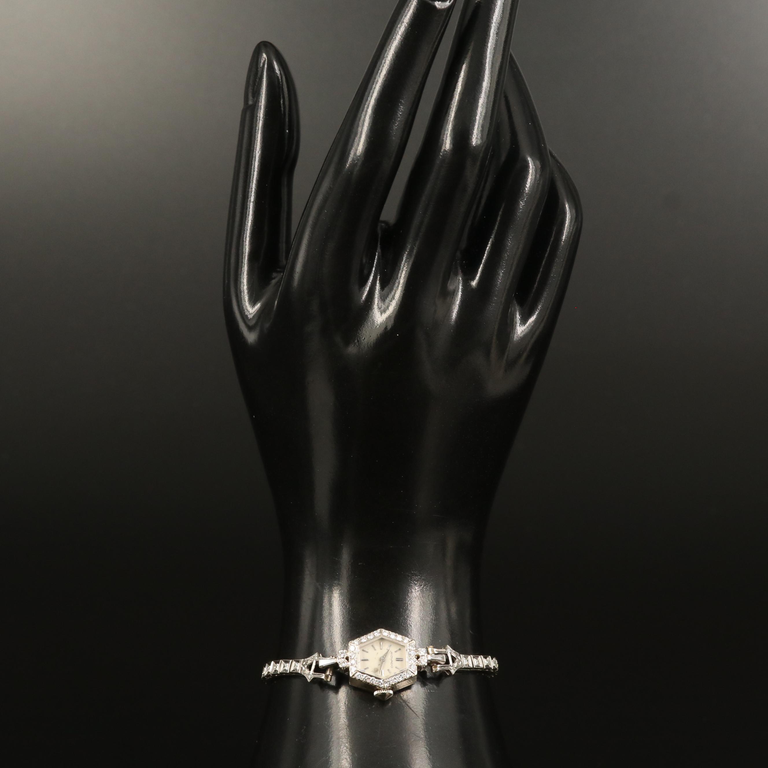 14K Vintage Movado Diamond Watch