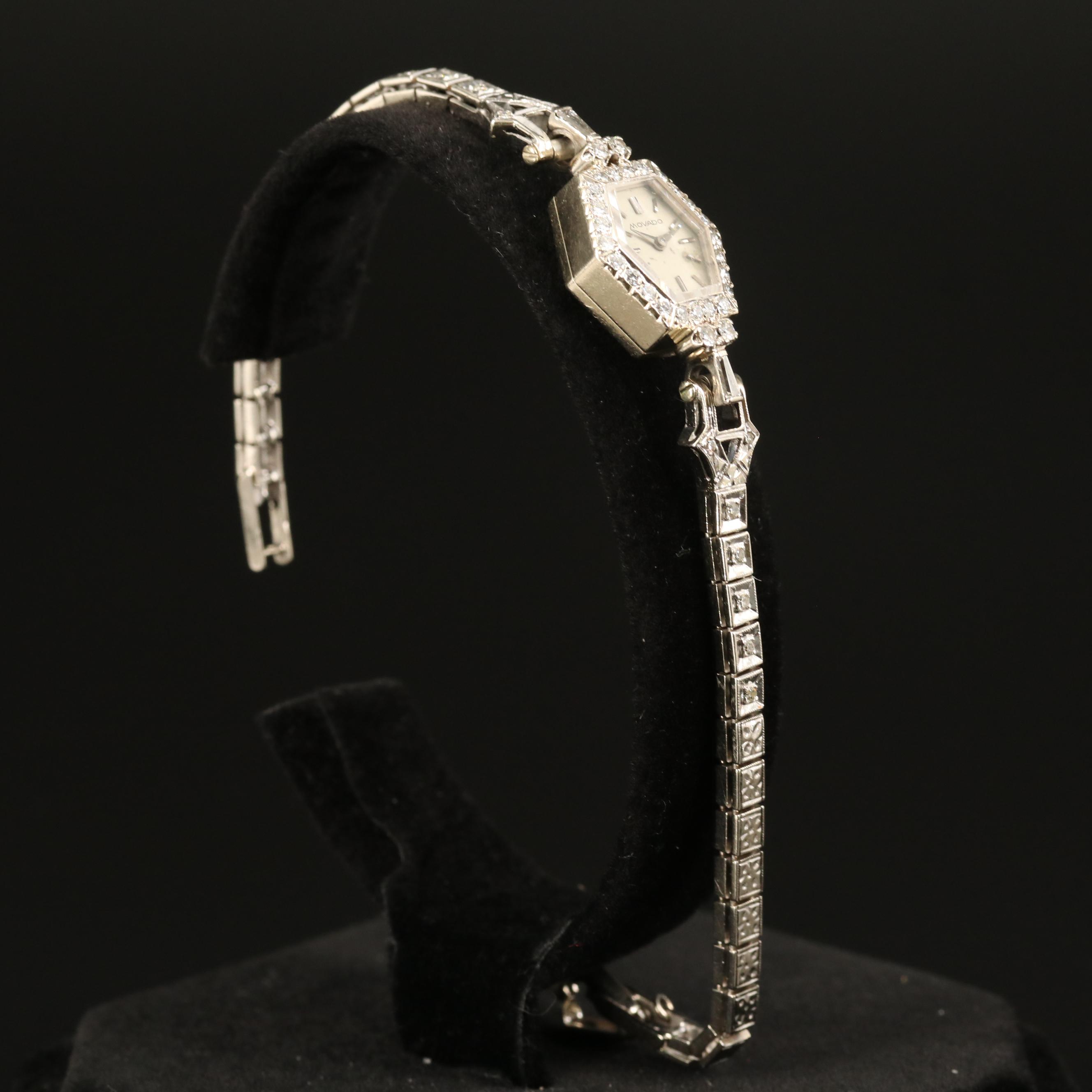 14K Vintage Movado Diamond Watch