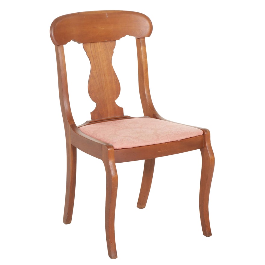 Classical Style Cherry Side Chair, Mid-20th Century