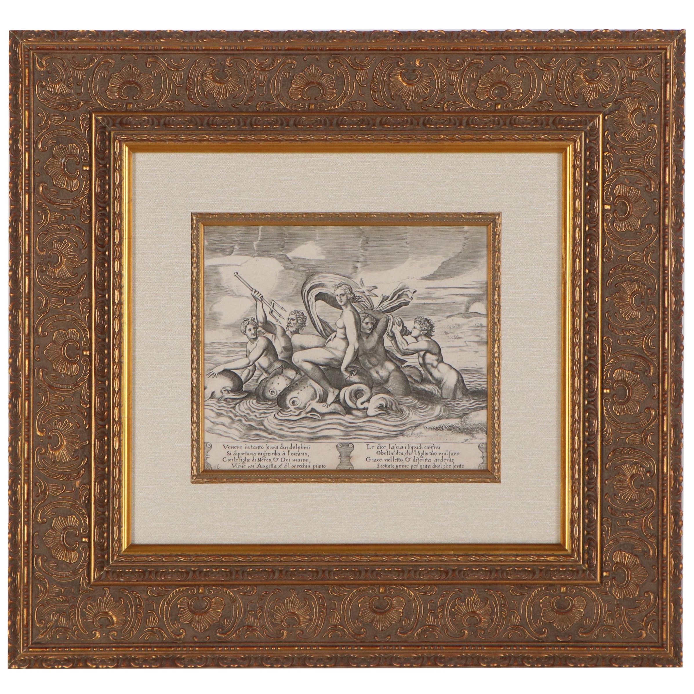 Engraving after Raphael "A White Bird Telling Venus of Cupid's Illness"