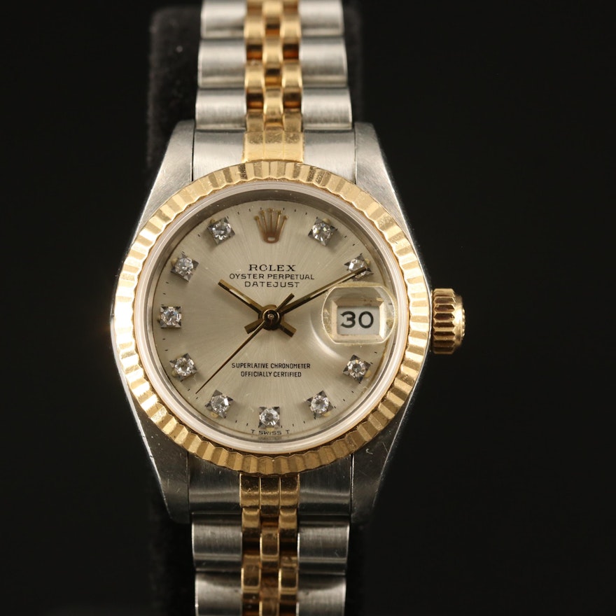 1989 Rolex Datejust Diamond Dial Wristwatch