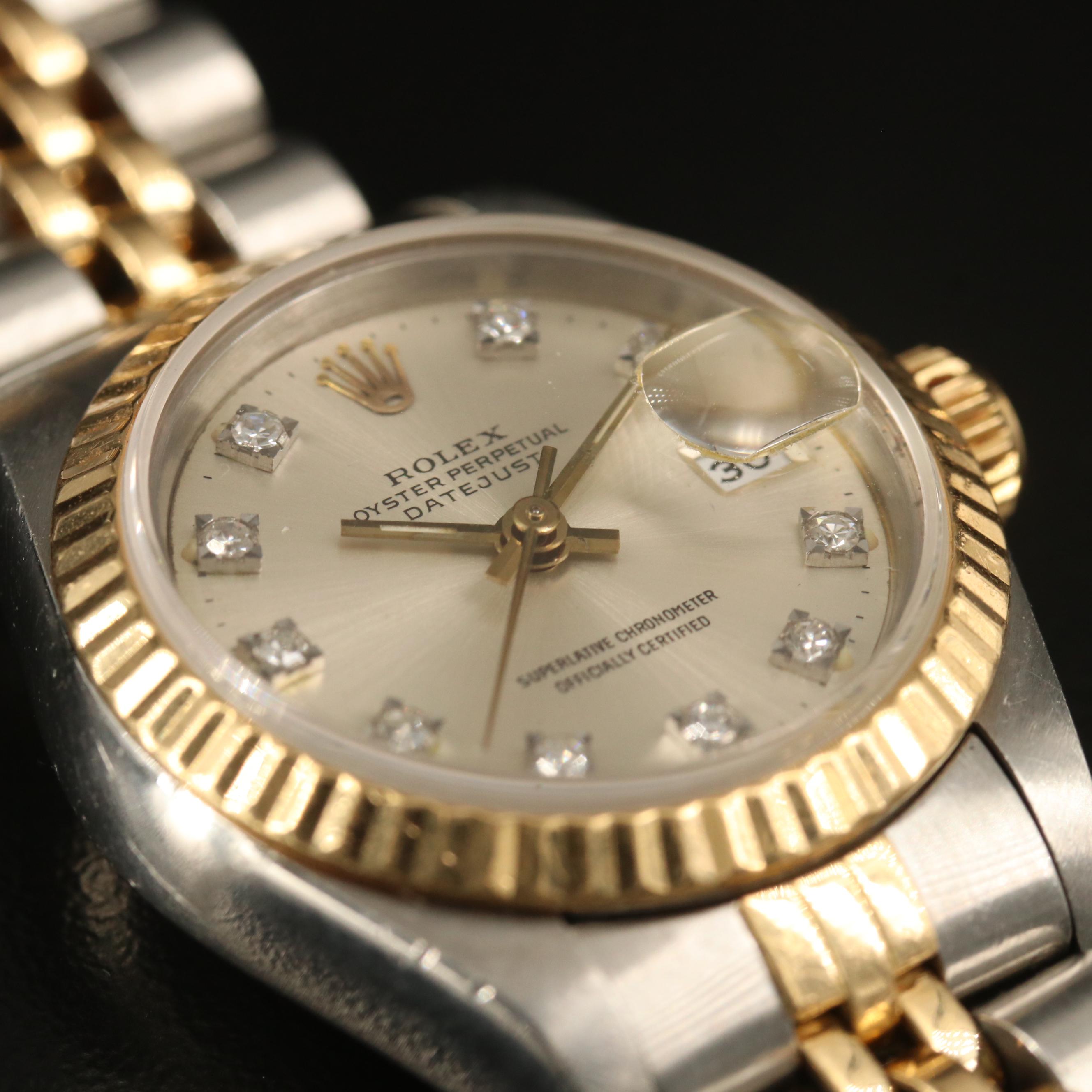 1989 Rolex Datejust Diamond Dial Watch