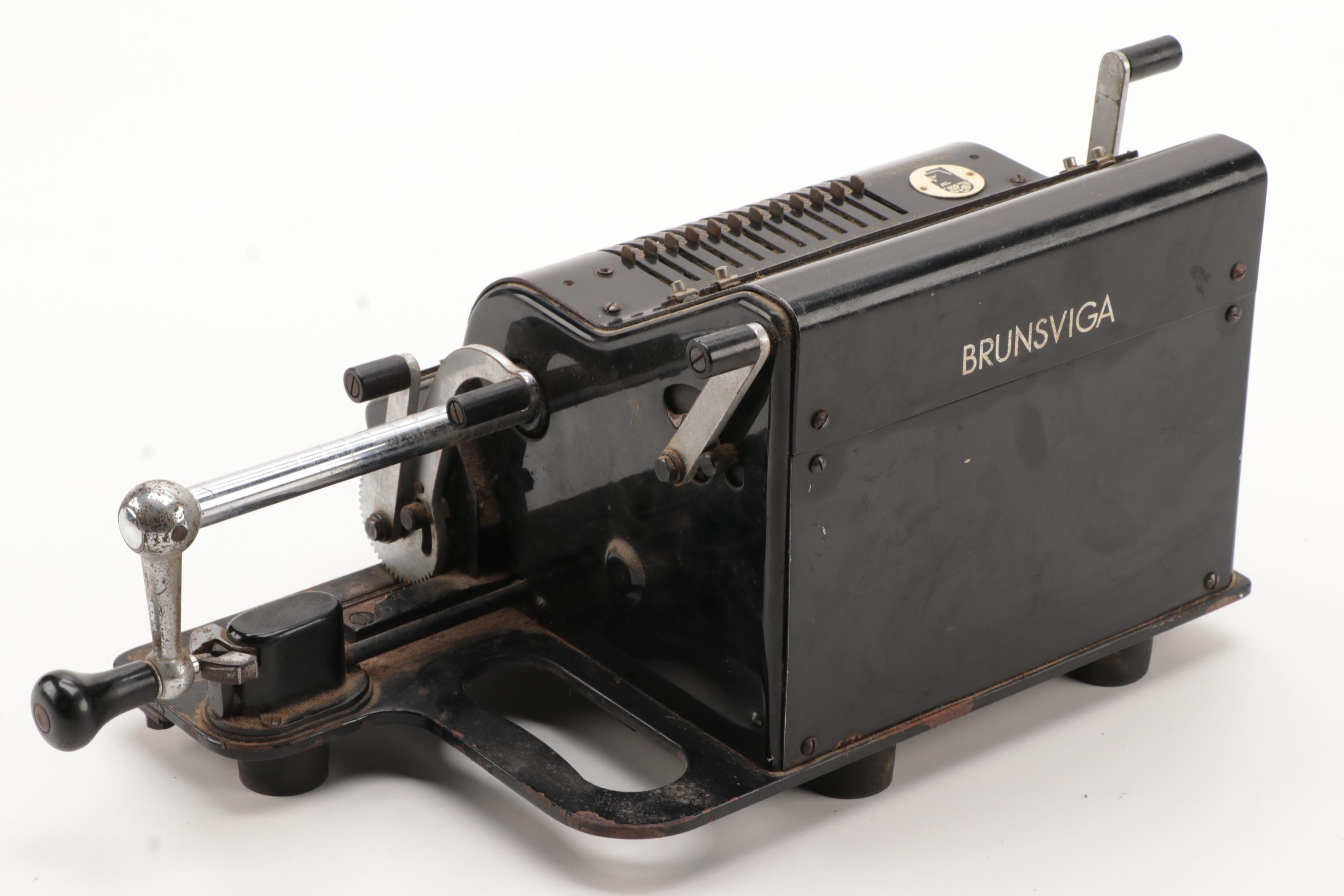 Brunsviga 20 German Cast Iron Calculator Machine, Early 20th Century