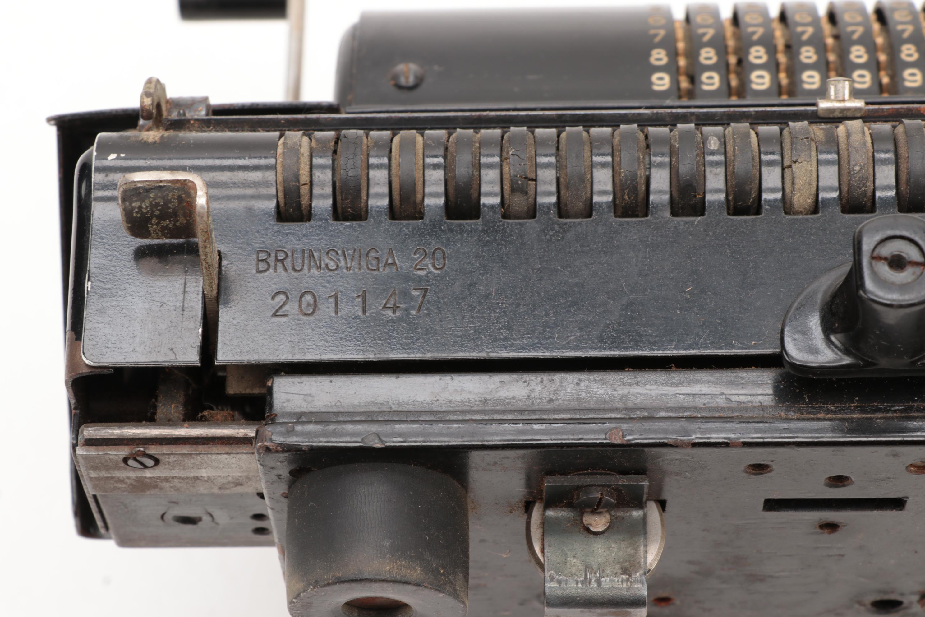 Brunsviga 20 German Cast Iron Calculator Machine, Early 20th Century