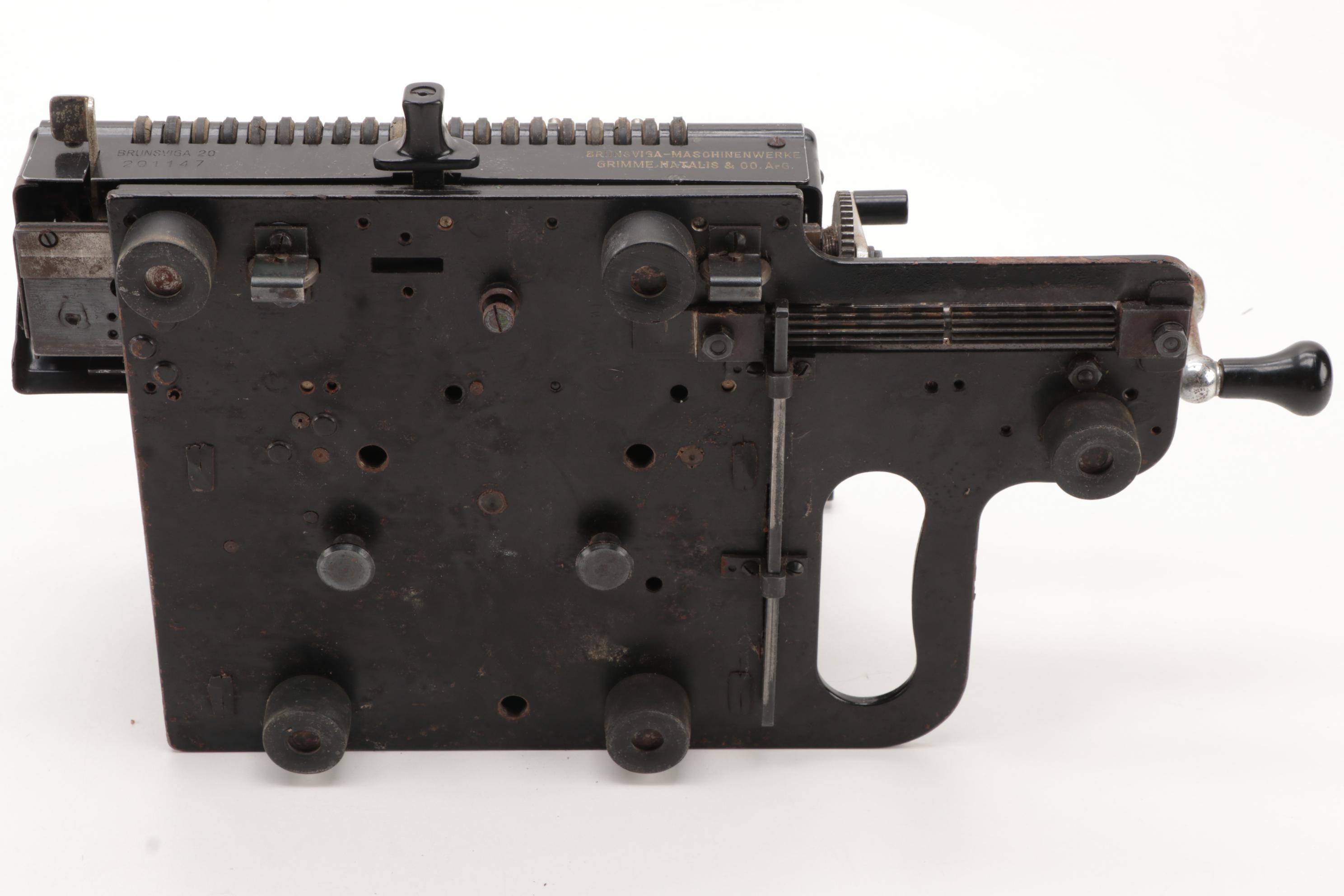 Brunsviga 20 German Cast Iron Calculator Machine, Early 20th Century