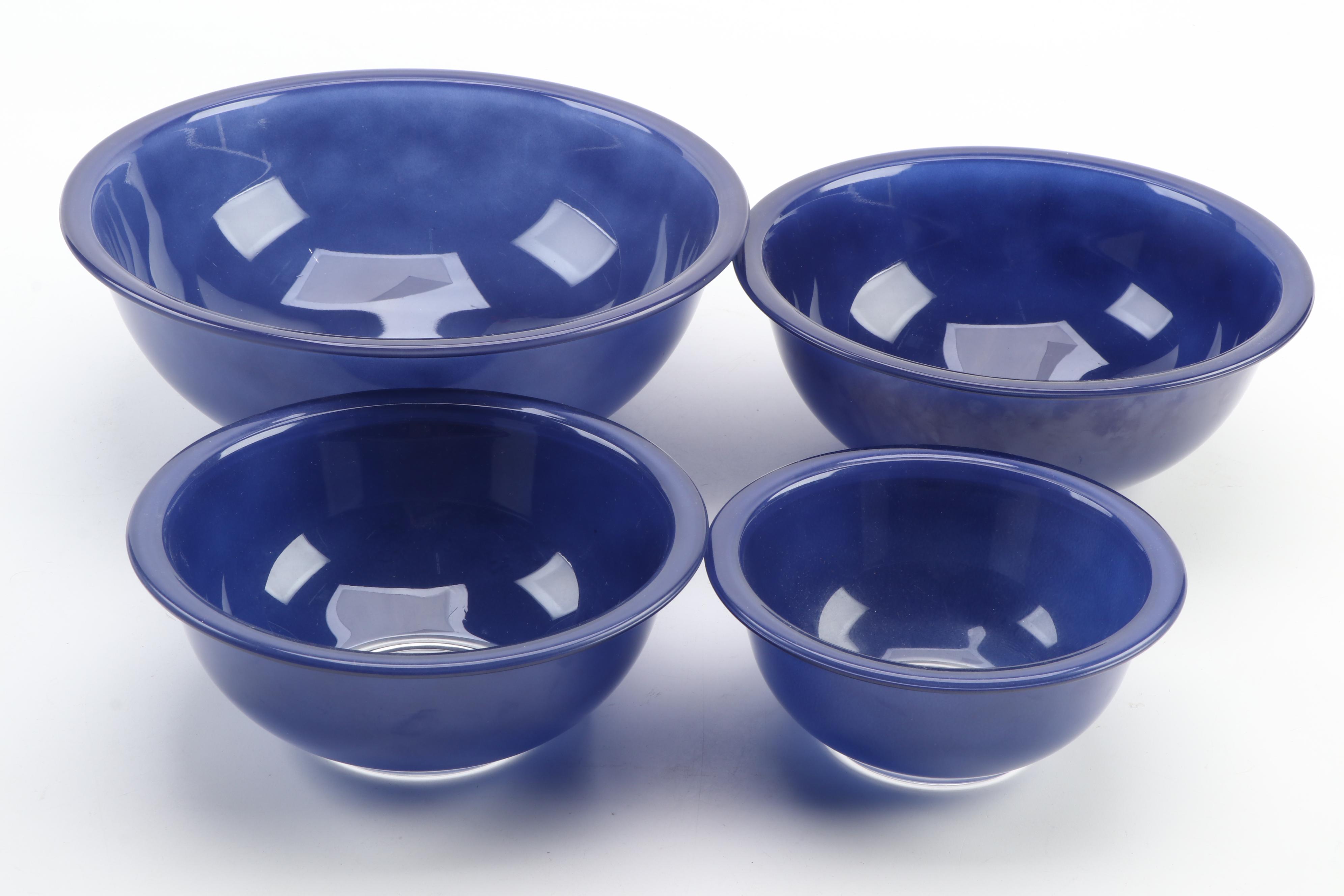 Pyrex Blue Glass Mixing Bowls