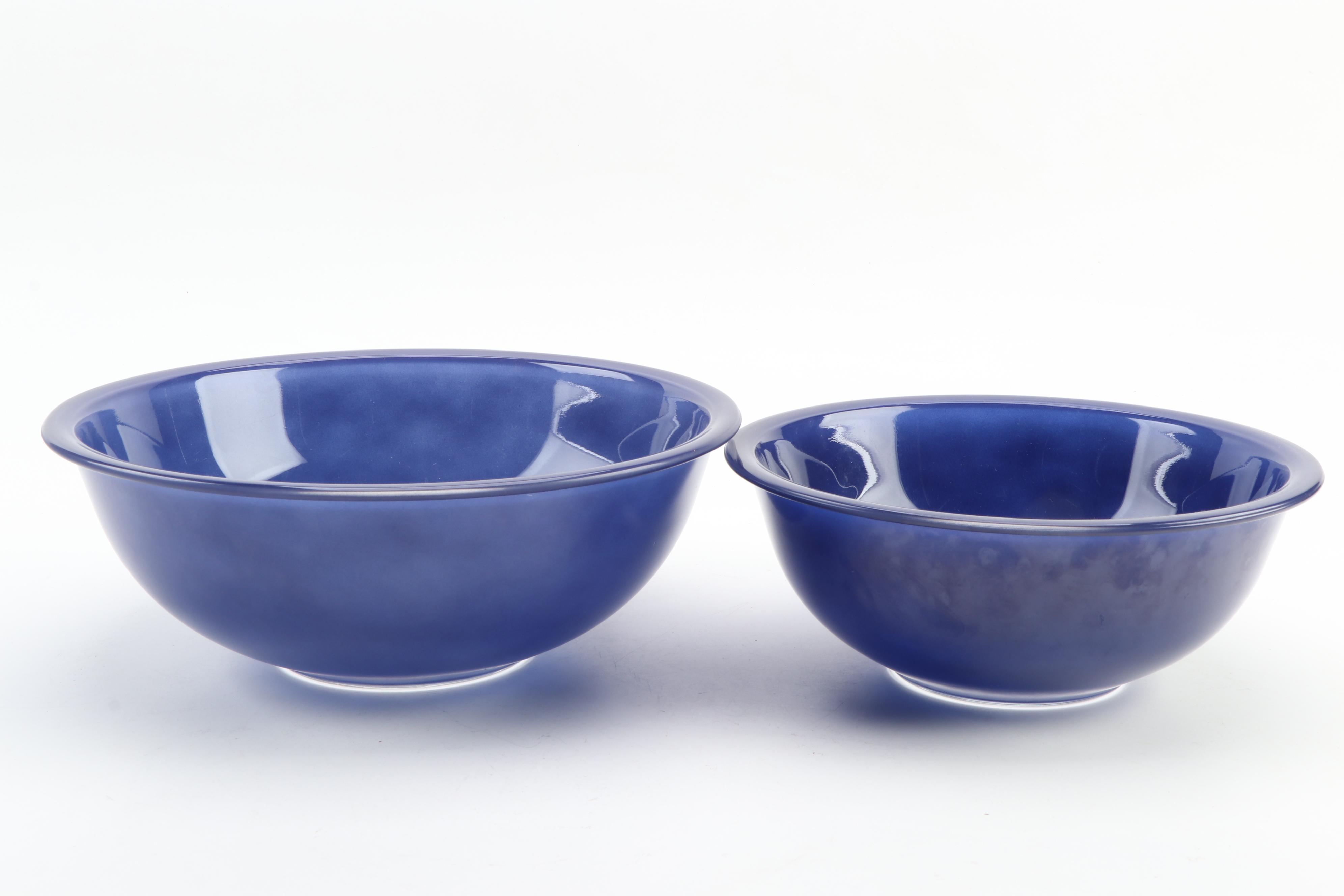 Pyrex Blue Glass Mixing Bowls