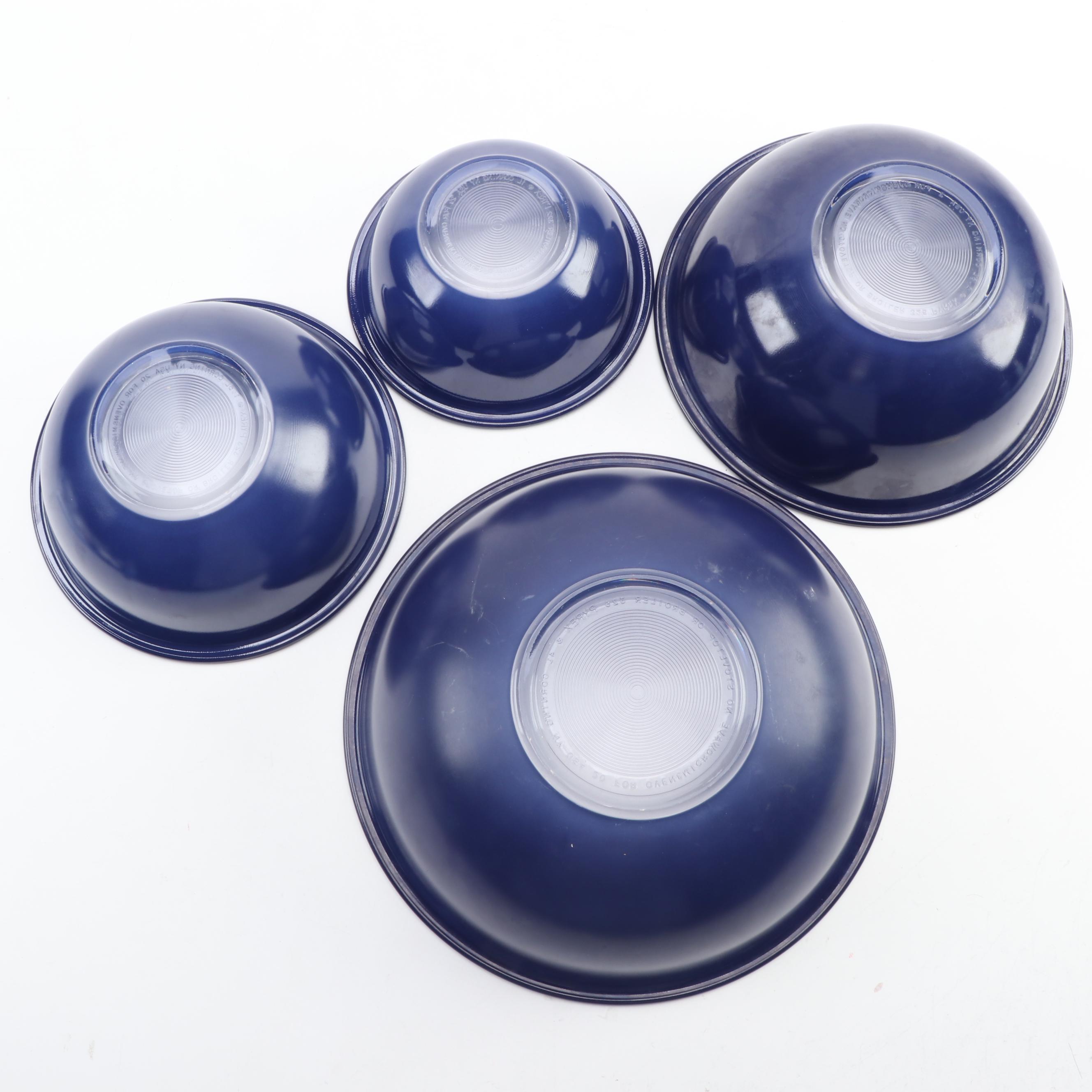 Pyrex Blue Glass Mixing Bowls