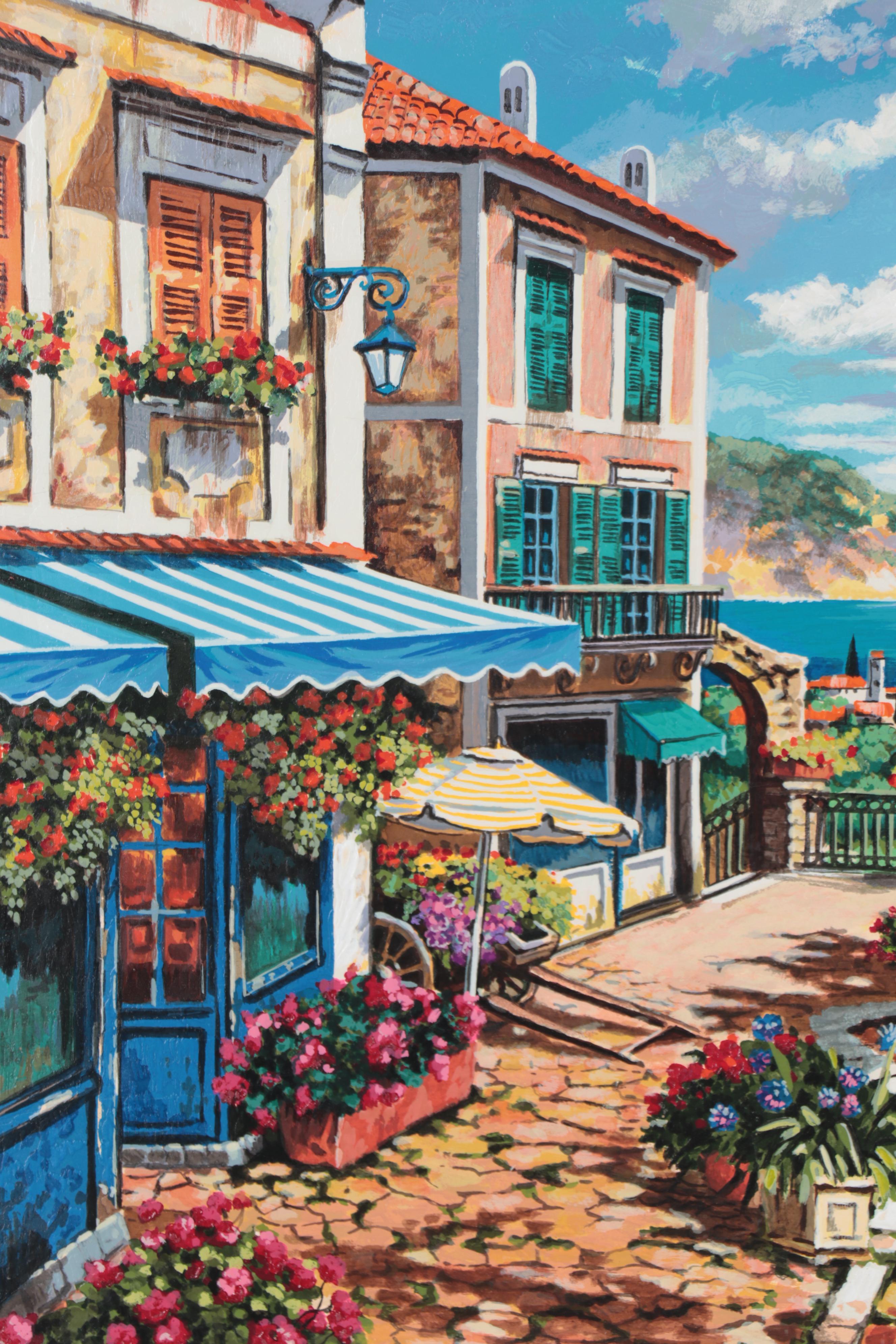 Anatoly Metlan Embellished Serigraph "A Stunning View"