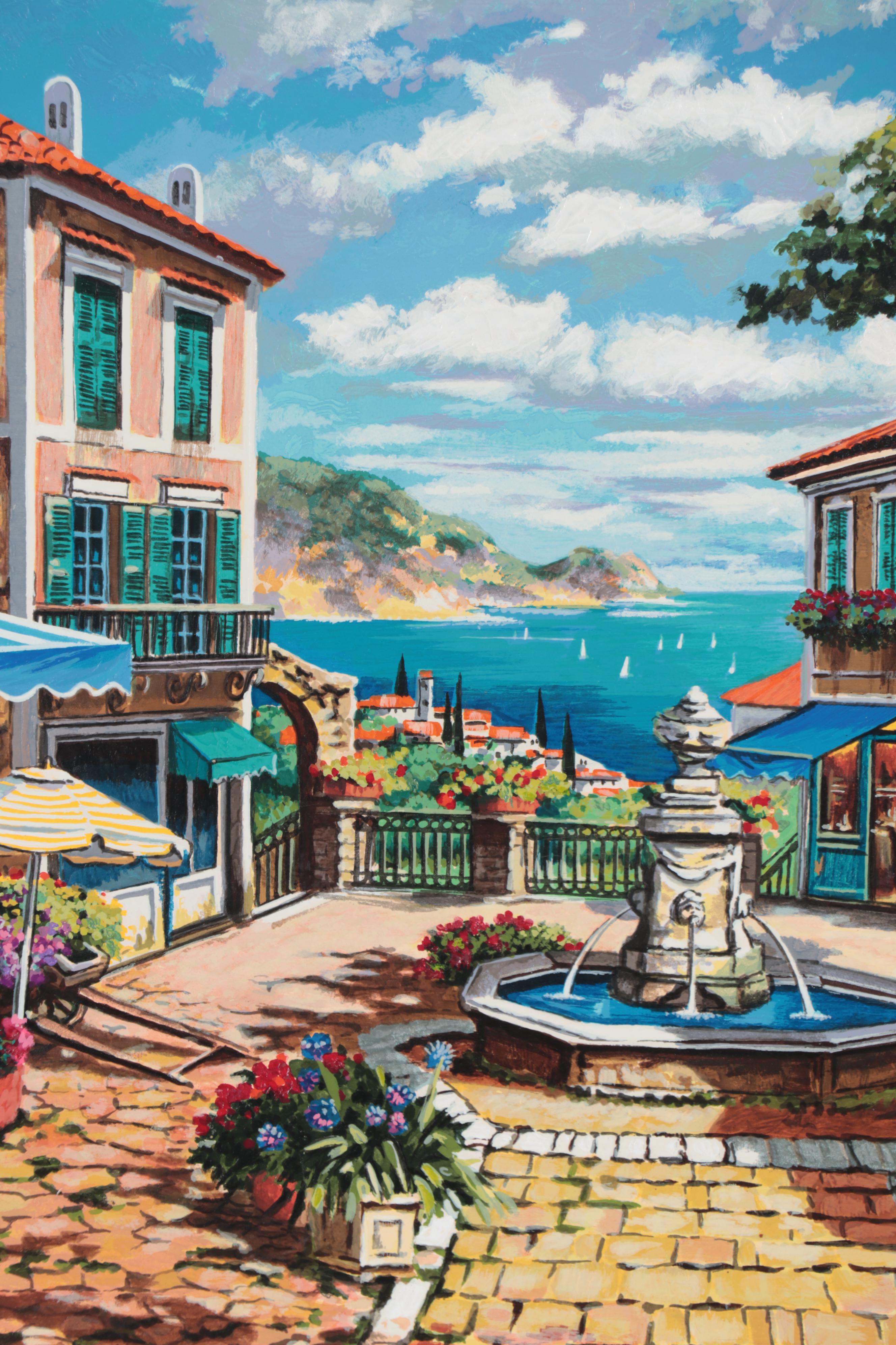 Anatoly Metlan Embellished Serigraph "A Stunning View"