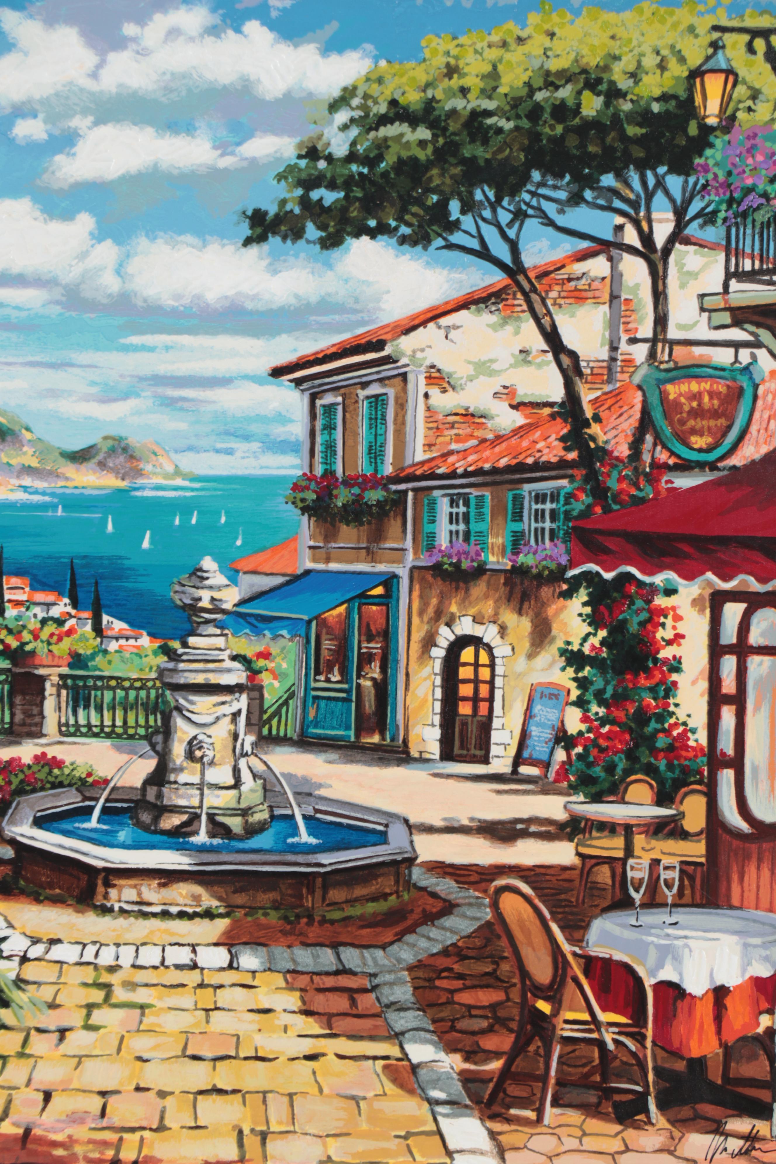 Anatoly Metlan Embellished Serigraph "A Stunning View"