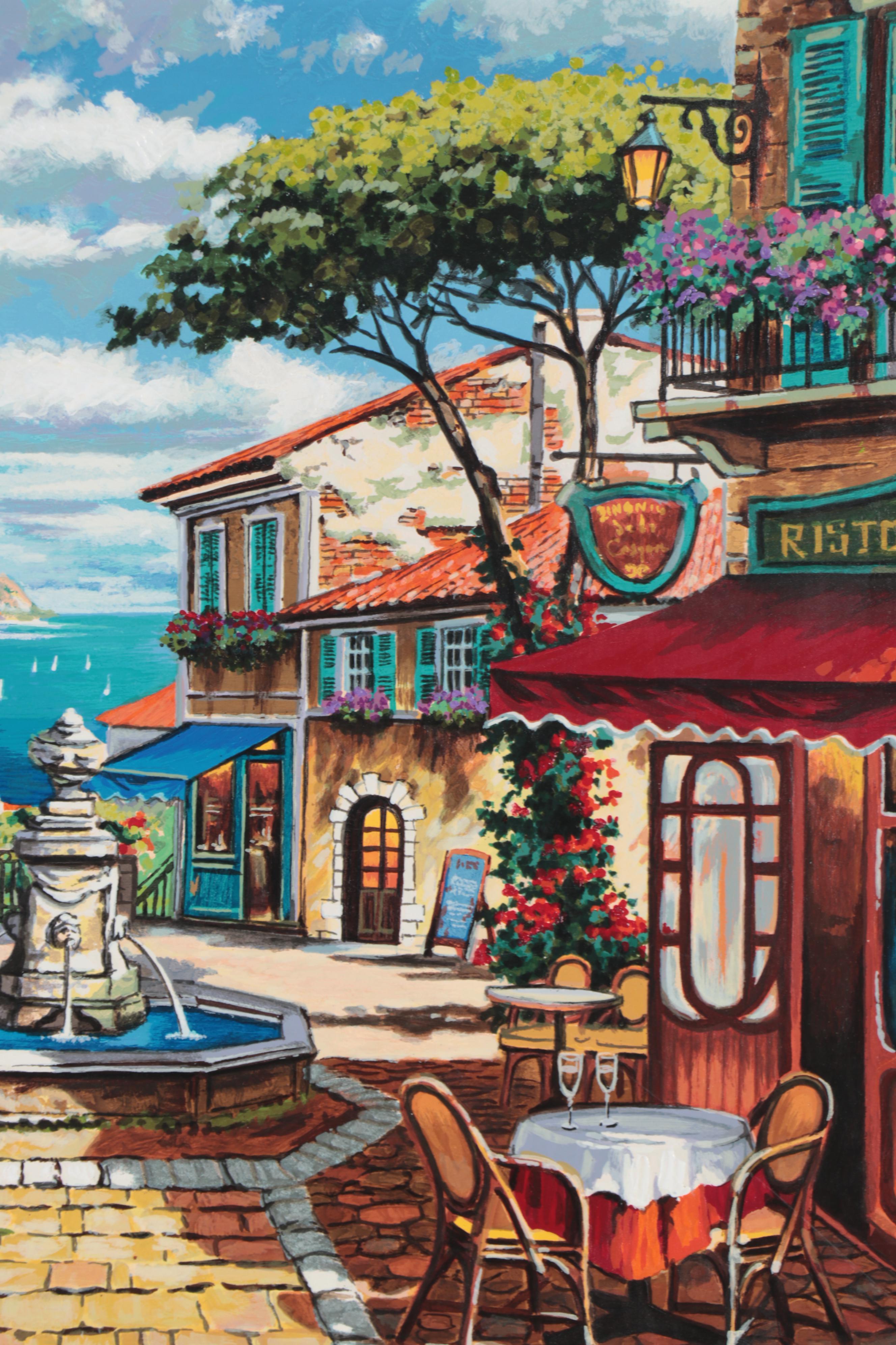 Anatoly Metlan Embellished Serigraph "A Stunning View"