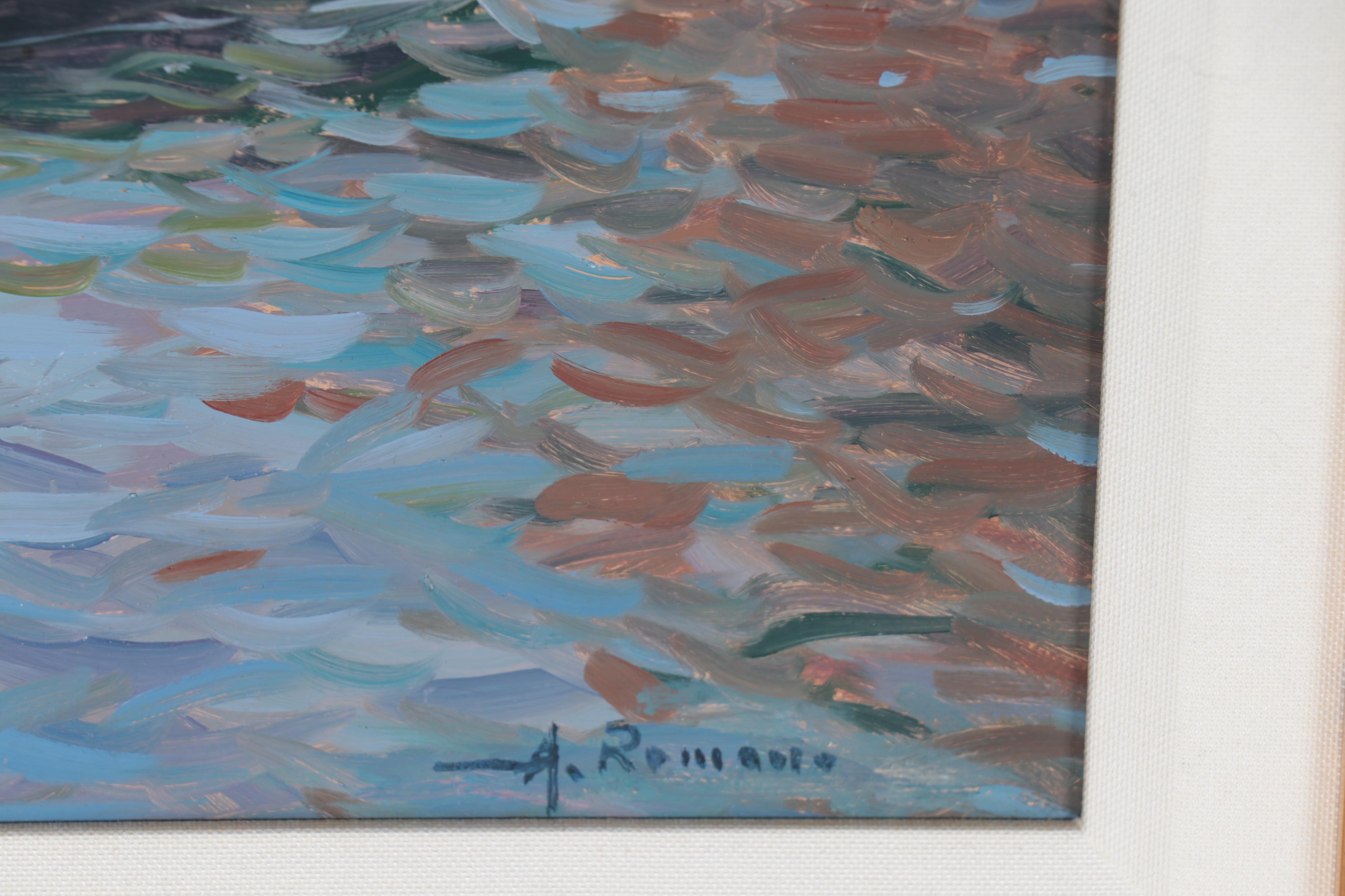 Armando Romano Venetian Canal Scene Oil Painting