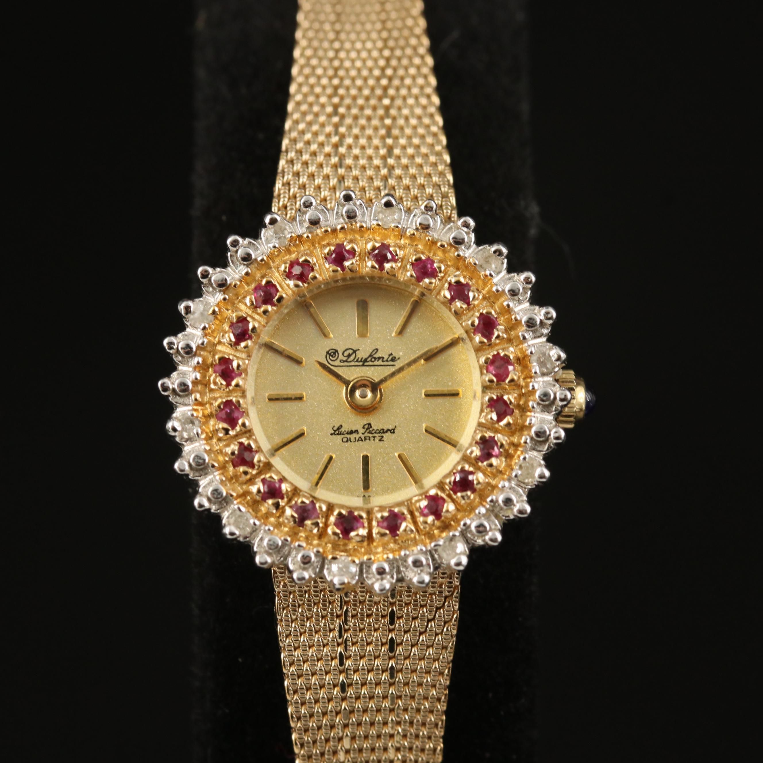 Dufonte Lucien Piccard  Ruby and Diamond Watch