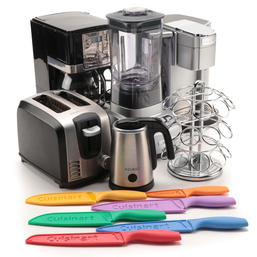 Mr Coffee, Cuisinart, and Other Kitchen Appliances, Knives and Cup Stand