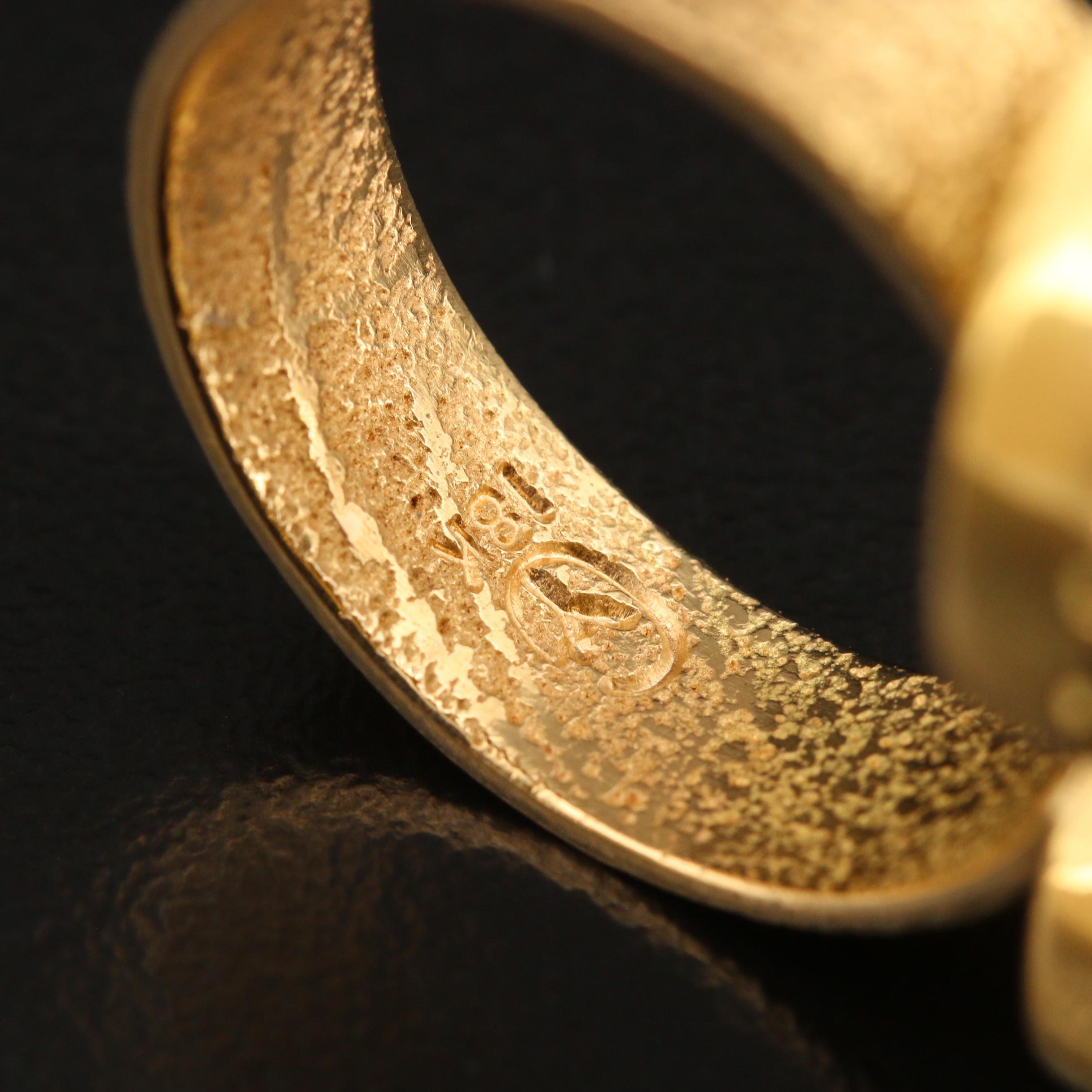 Gail Bird (Laguna) and Yazzie Johnson (Navajo Diné) 18K Tourmaline and Ruby Ring