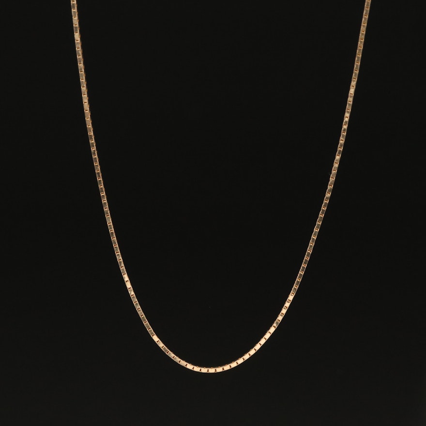 14K Box Chain Necklace