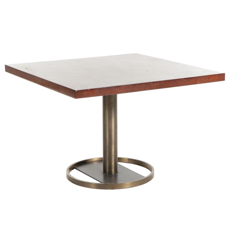 Gianni Furniture for Office Suites Mid Century Modern Wood and Metal Table