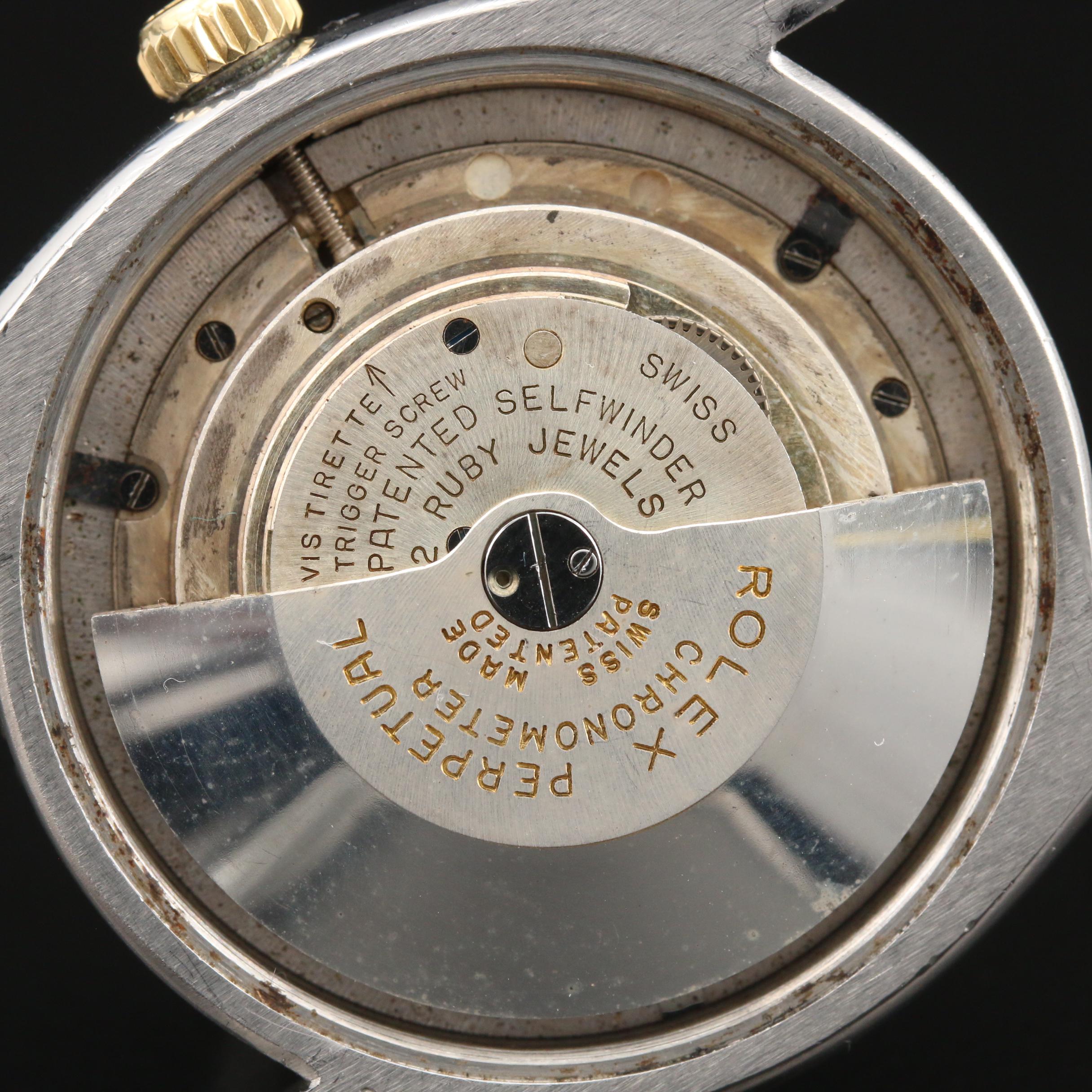 1953 Rolex Turn-O-Graph 6202 Honeycomb Dial Stainless Steel Watch