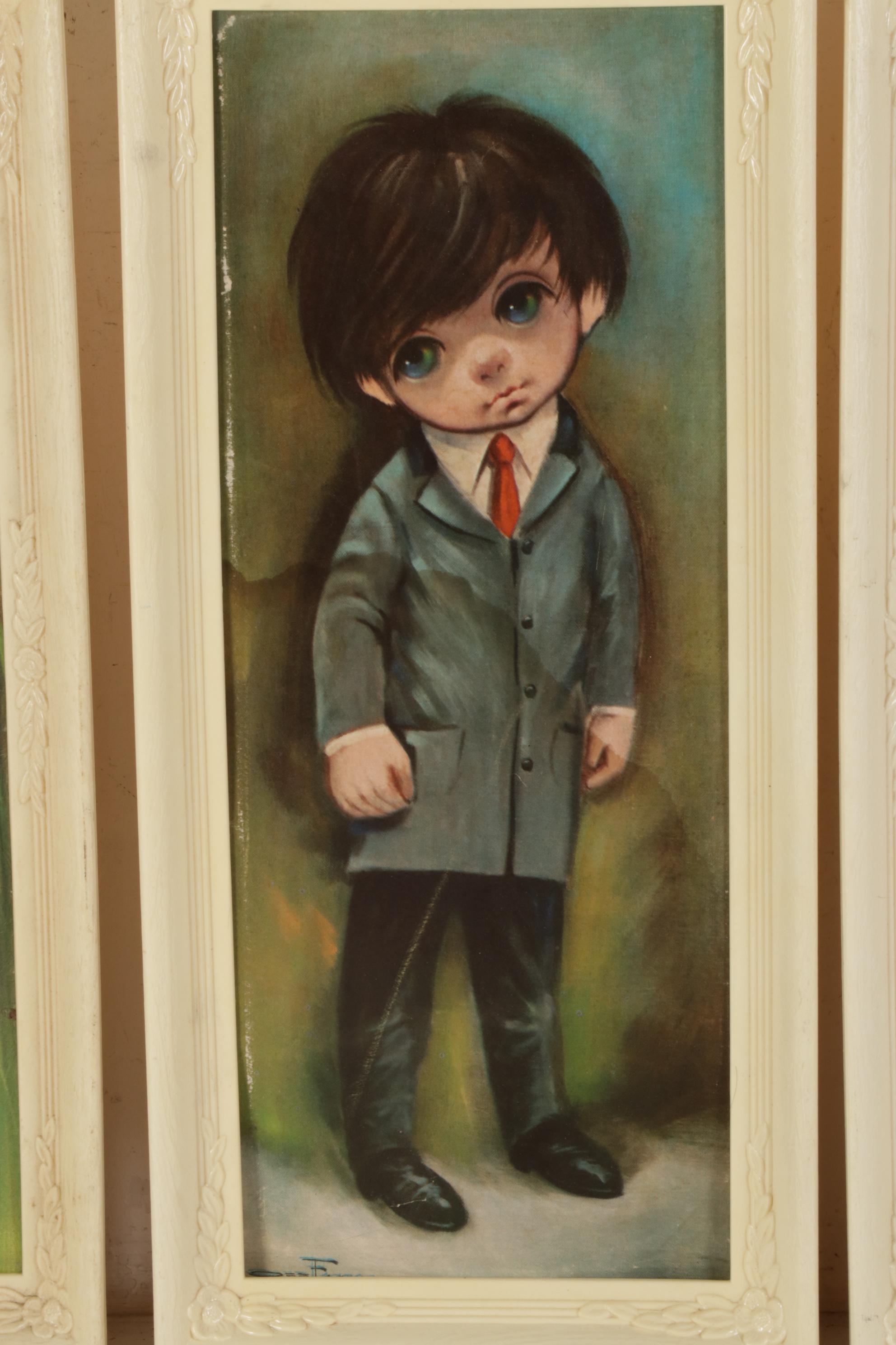 Offset Lithographs after Ozz França of Children in the Style of Margaret Keane