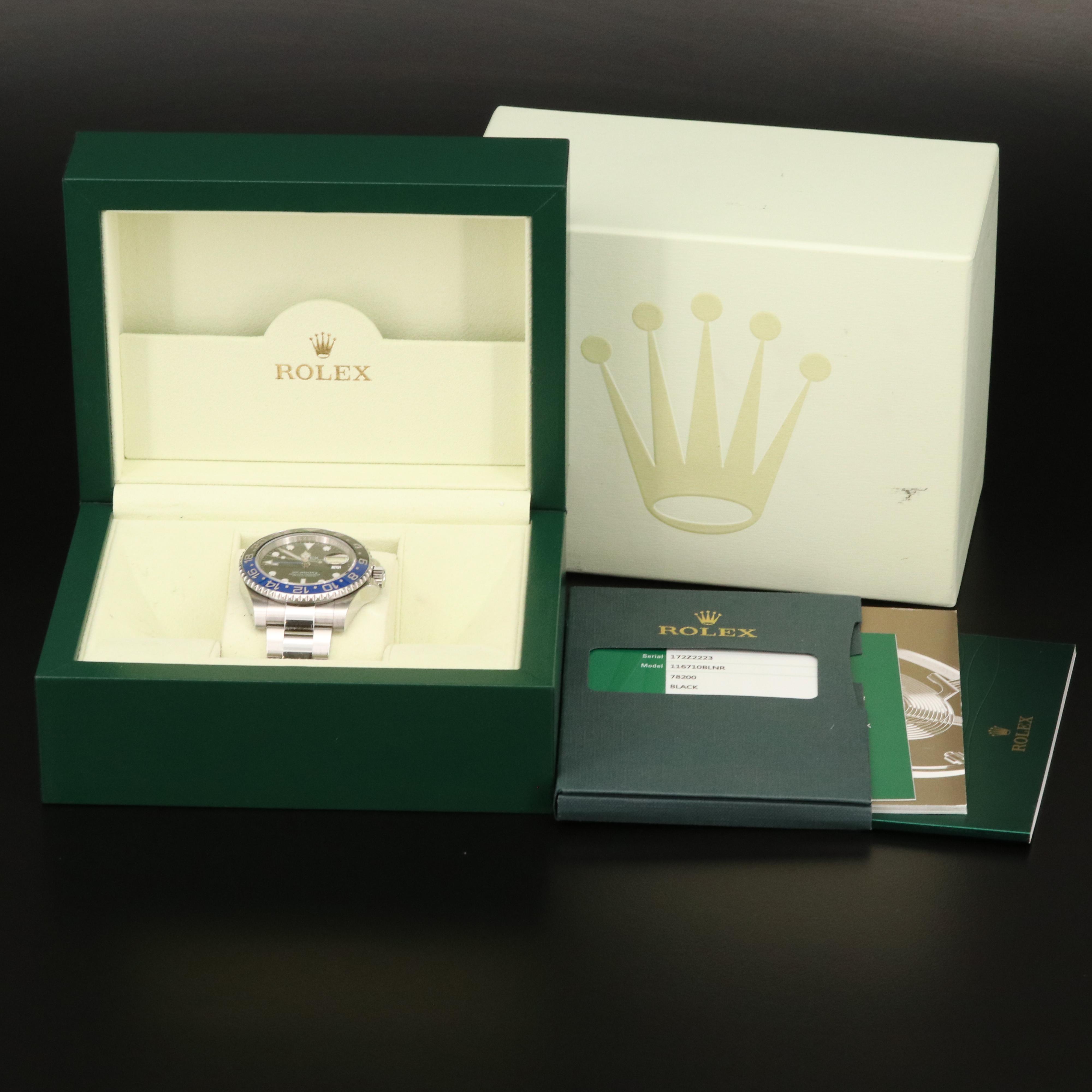 Rolex GMT-Master II "Batman" 116710BLNR Stainless Steel and Ceramic Watch