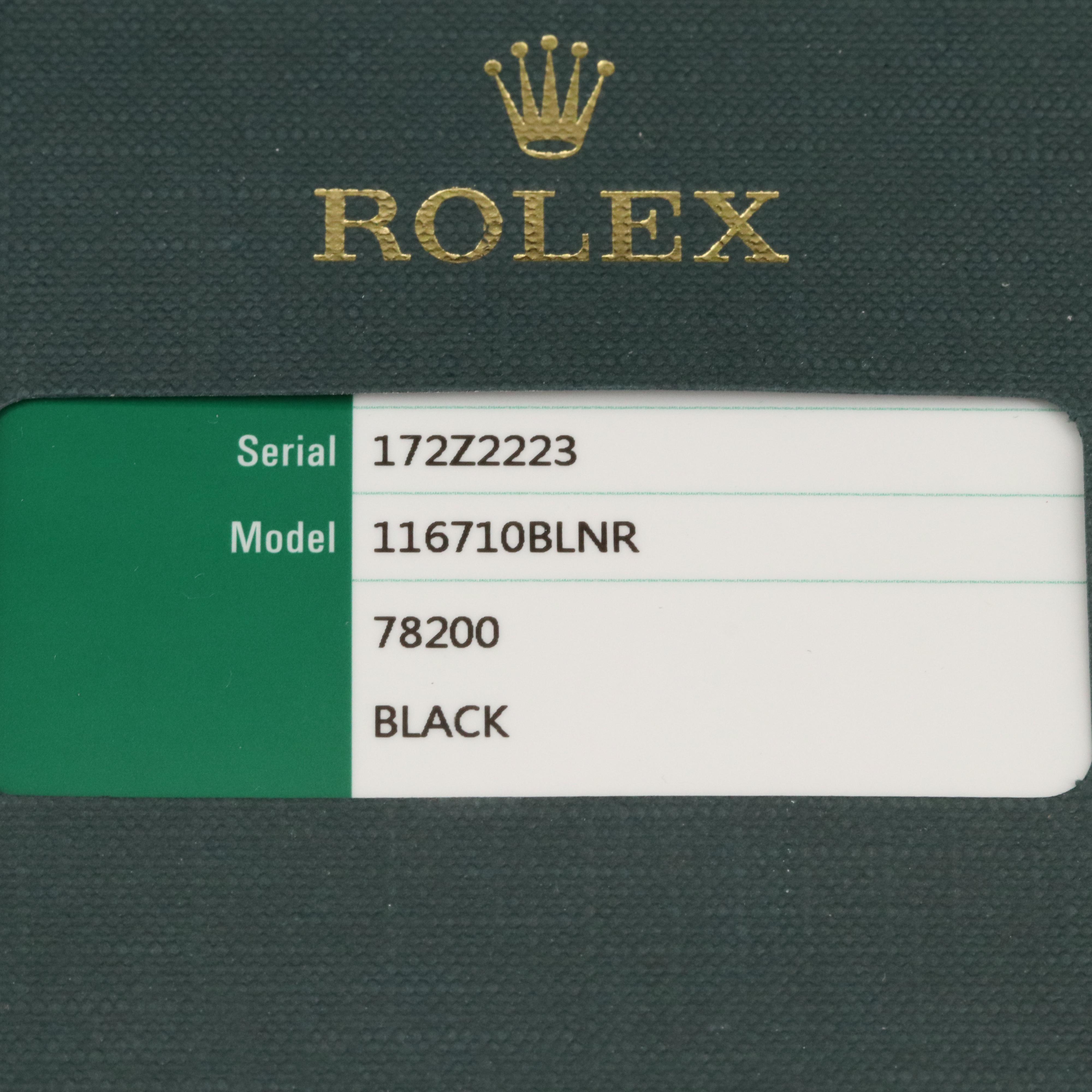 Rolex GMT-Master II "Batman" 116710BLNR Stainless Steel and Ceramic Watch