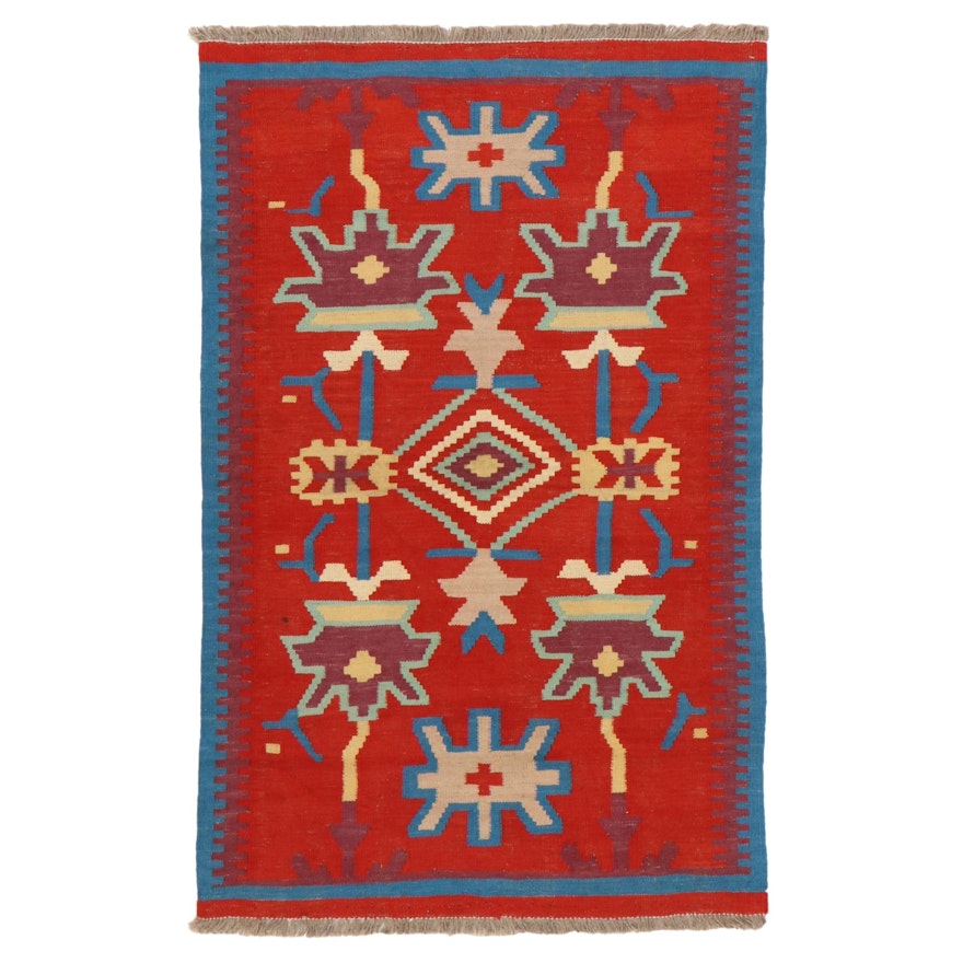 3'3 x 5'3 Handwoven Afghan Village Kilim Area Rug