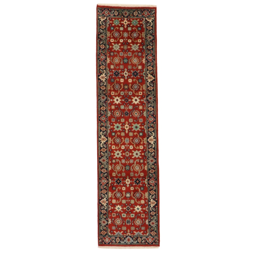 2'6 x 10'0 Hand-Knotted Indo-Persian Heriz Serapi Carpet Runner