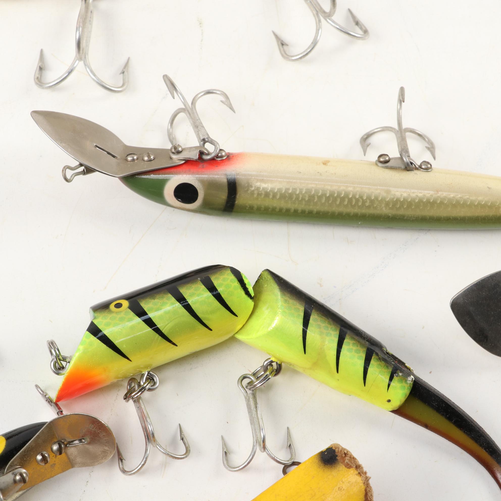 Fred Arbogast Signed and Other Lures Including Burke, Rapala, Cisco,  Mid-20th C
