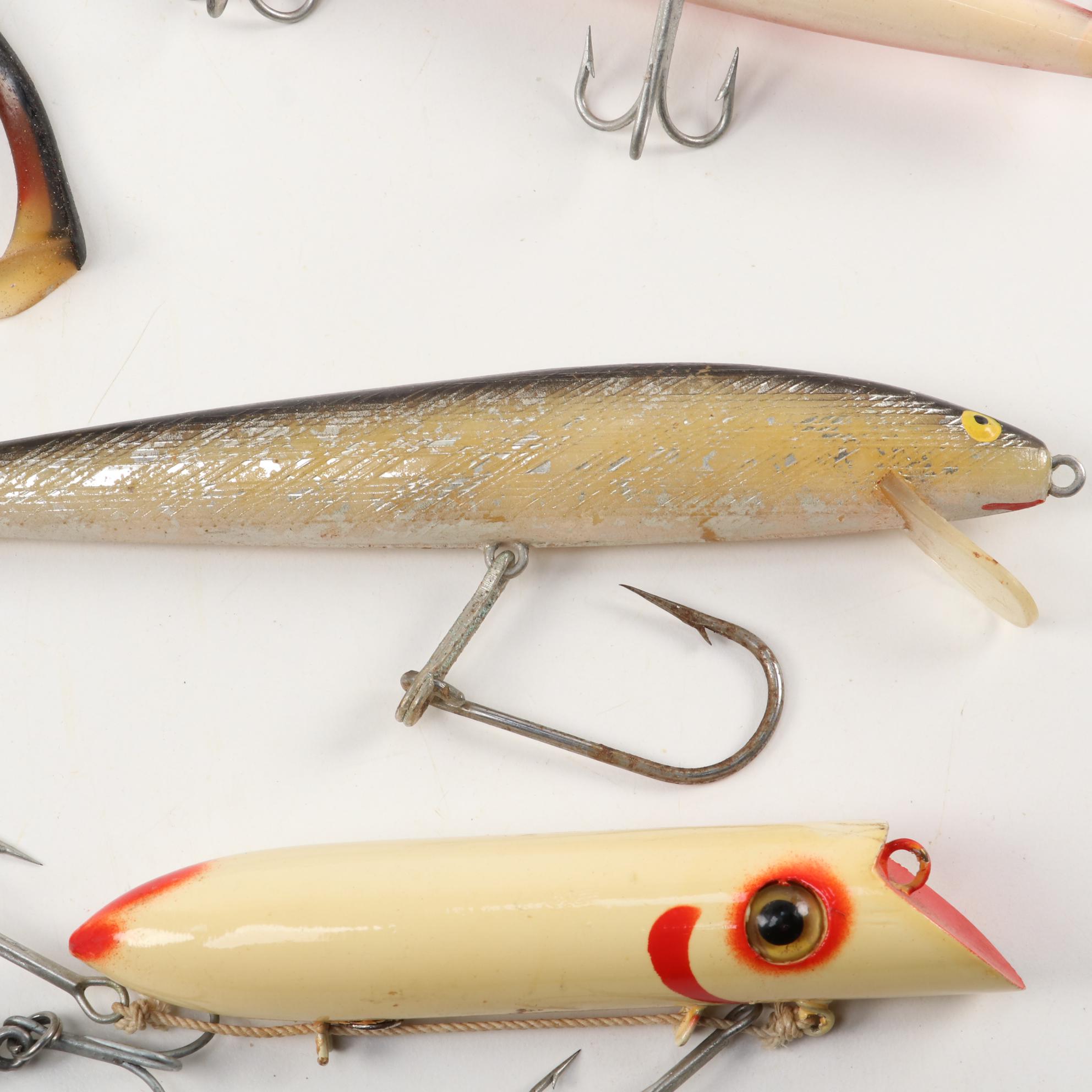 Fred Arbogast Signed and Other Lures Including Burke, Rapala, Cisco,  Mid-20th C
